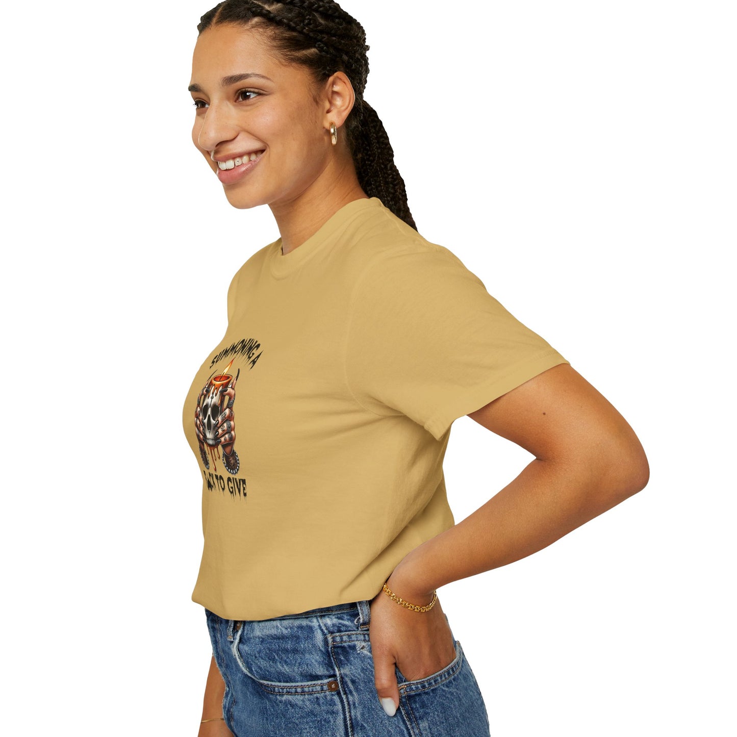 Summoning a F To Give Unisex Garment-Dyed T-shirt