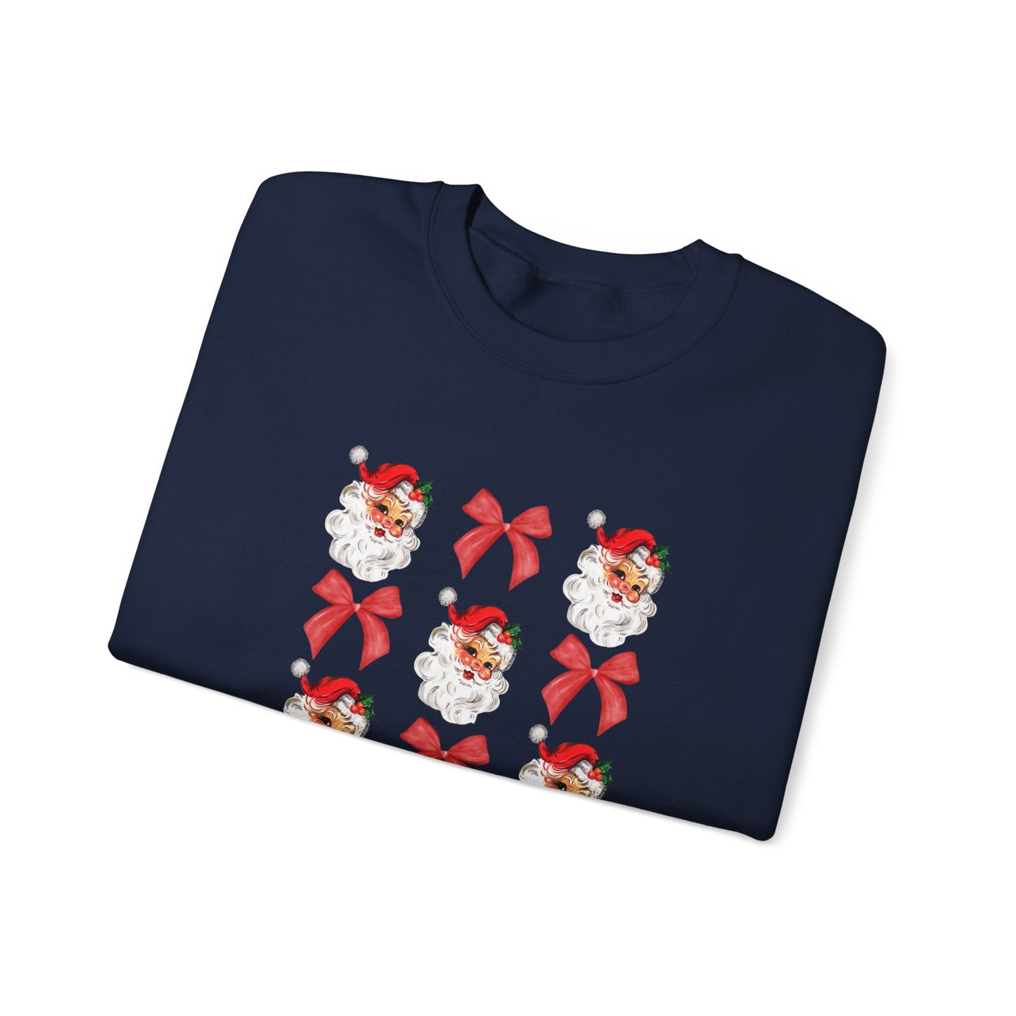 Christmas Bows & Santa Unisex Heavy Blend™ Crewneck Sweatshirt
