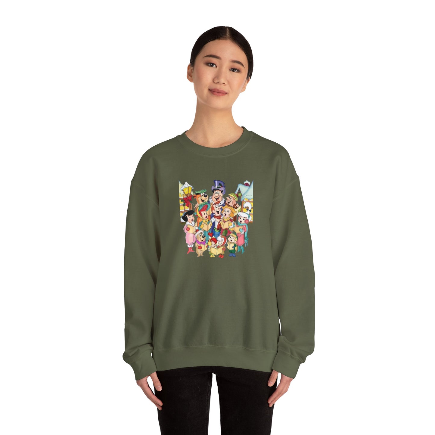 Vintage Cartoon Christmas Unisex Heavy Blend™ Crewneck Sweatshirt