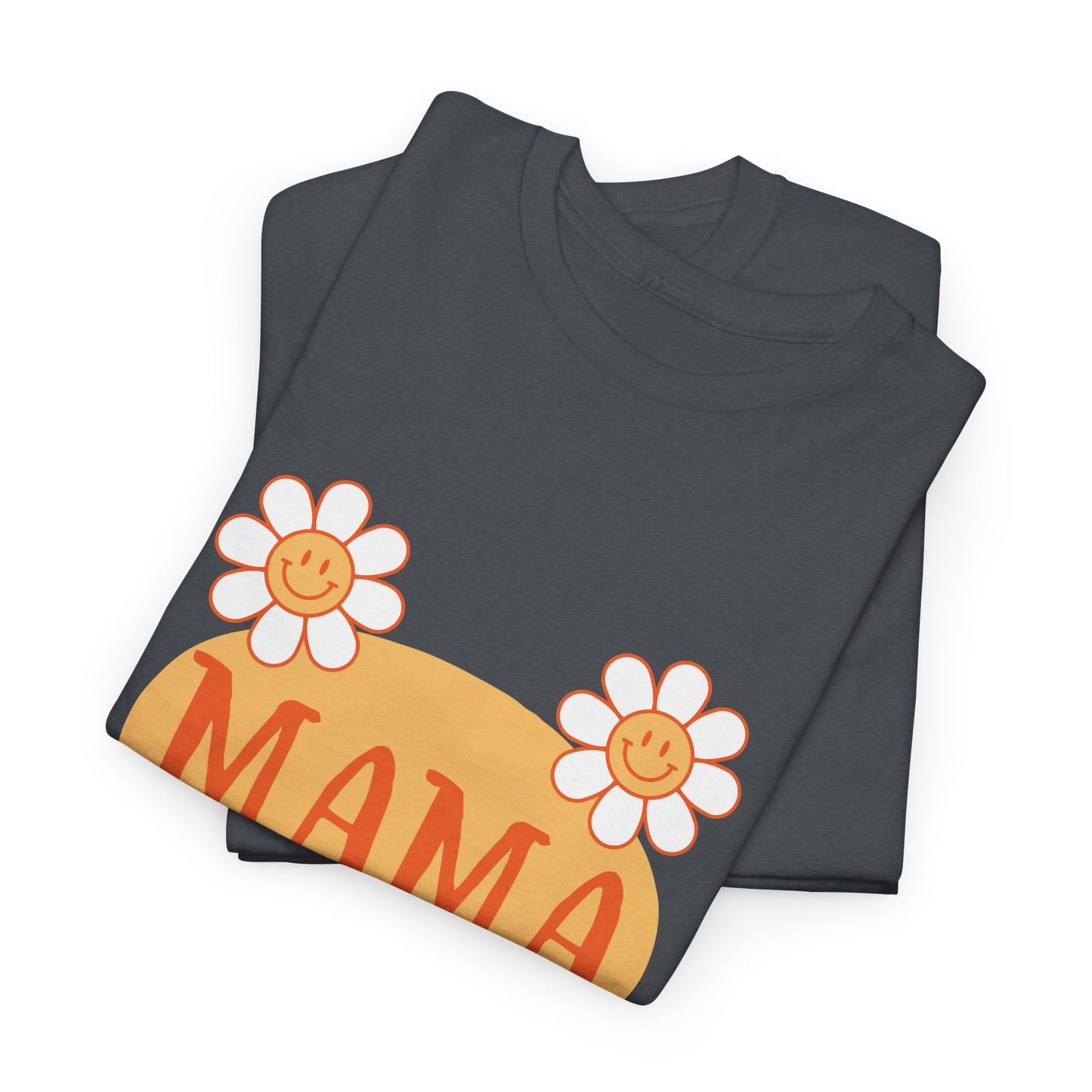 MAMA Retro Flowers Heavy Cotton Tee