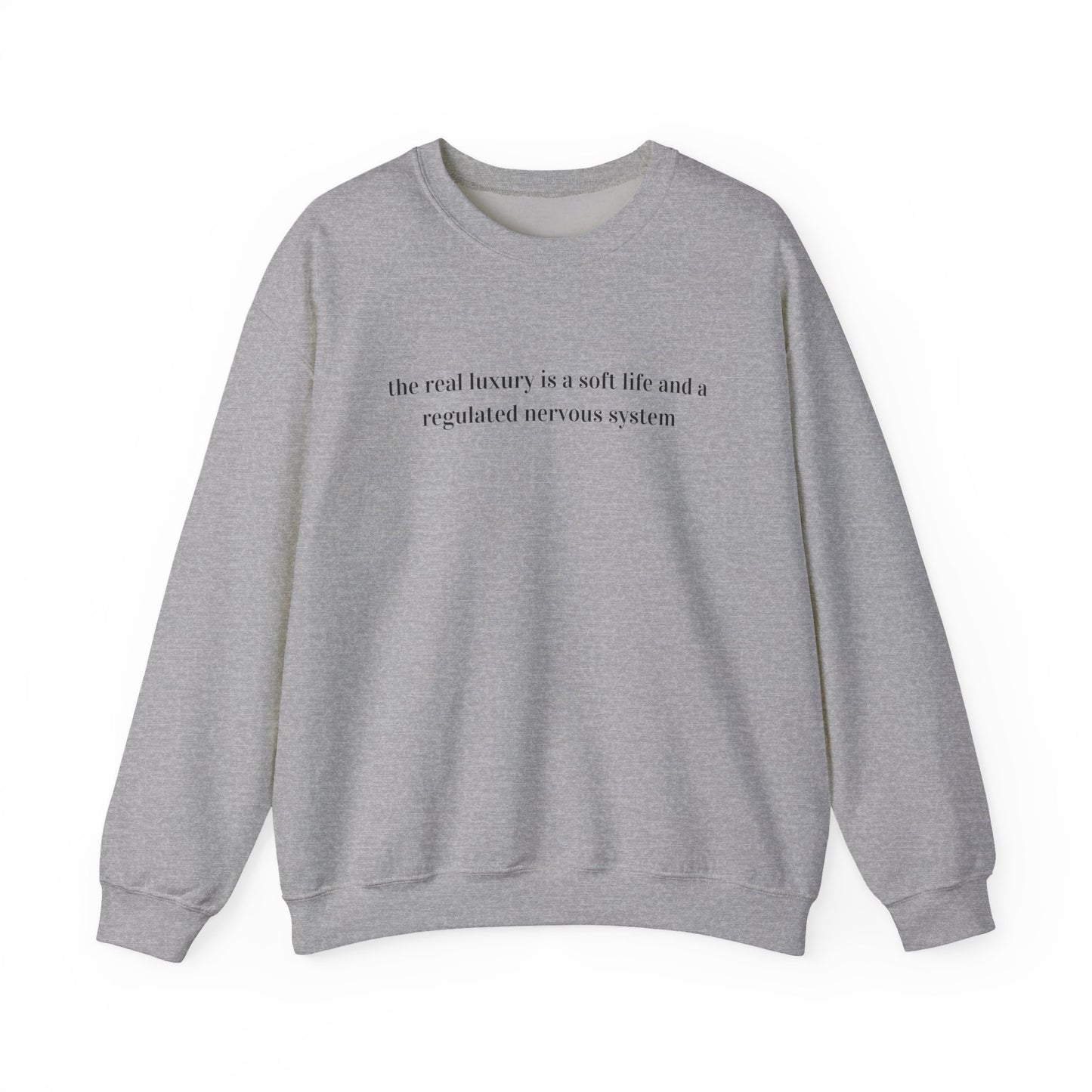 The real luxury in life Unisex Heavy Blend™ Crewneck Sweatshirt