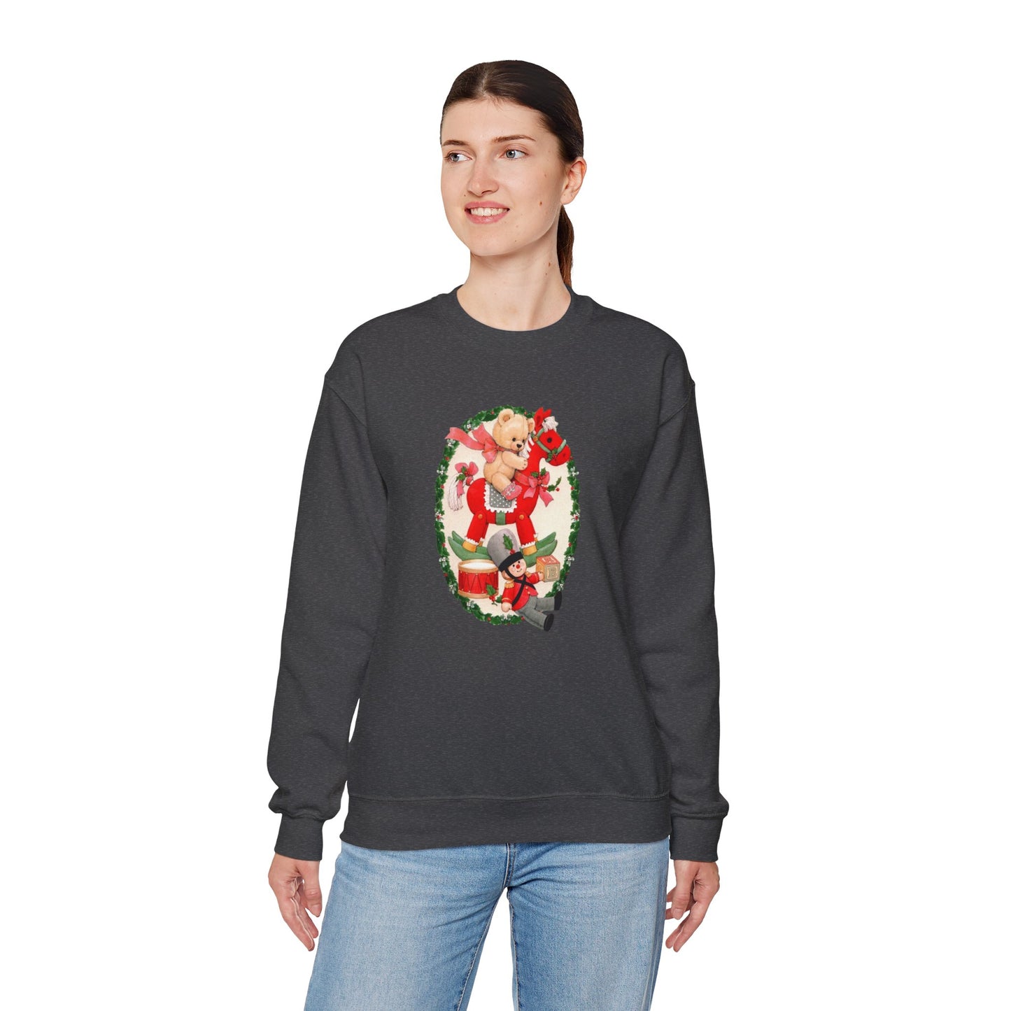 Vintage Christmas Toys Unisex Heavy Blend™ Crewneck Sweatshirt
