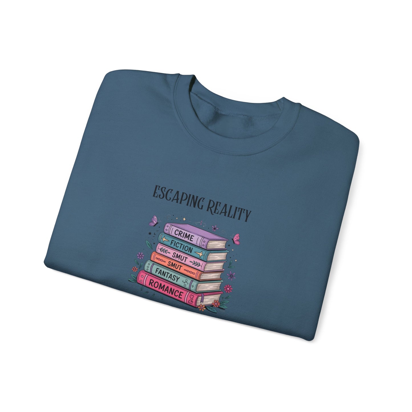 Escaping Reality One Page At A Time Heavy Blend™ Crewneck Sweatshirt