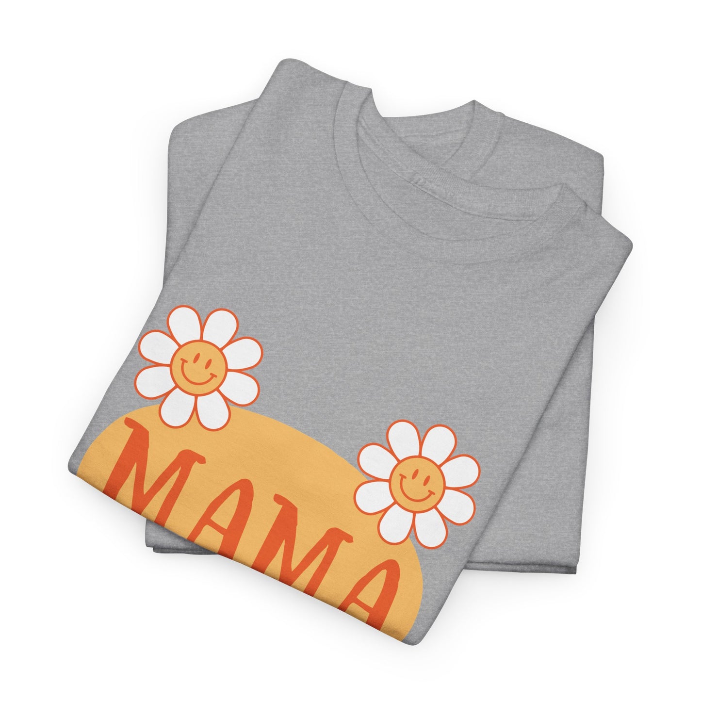 MAMA Retro Flowers Heavy Cotton Tee