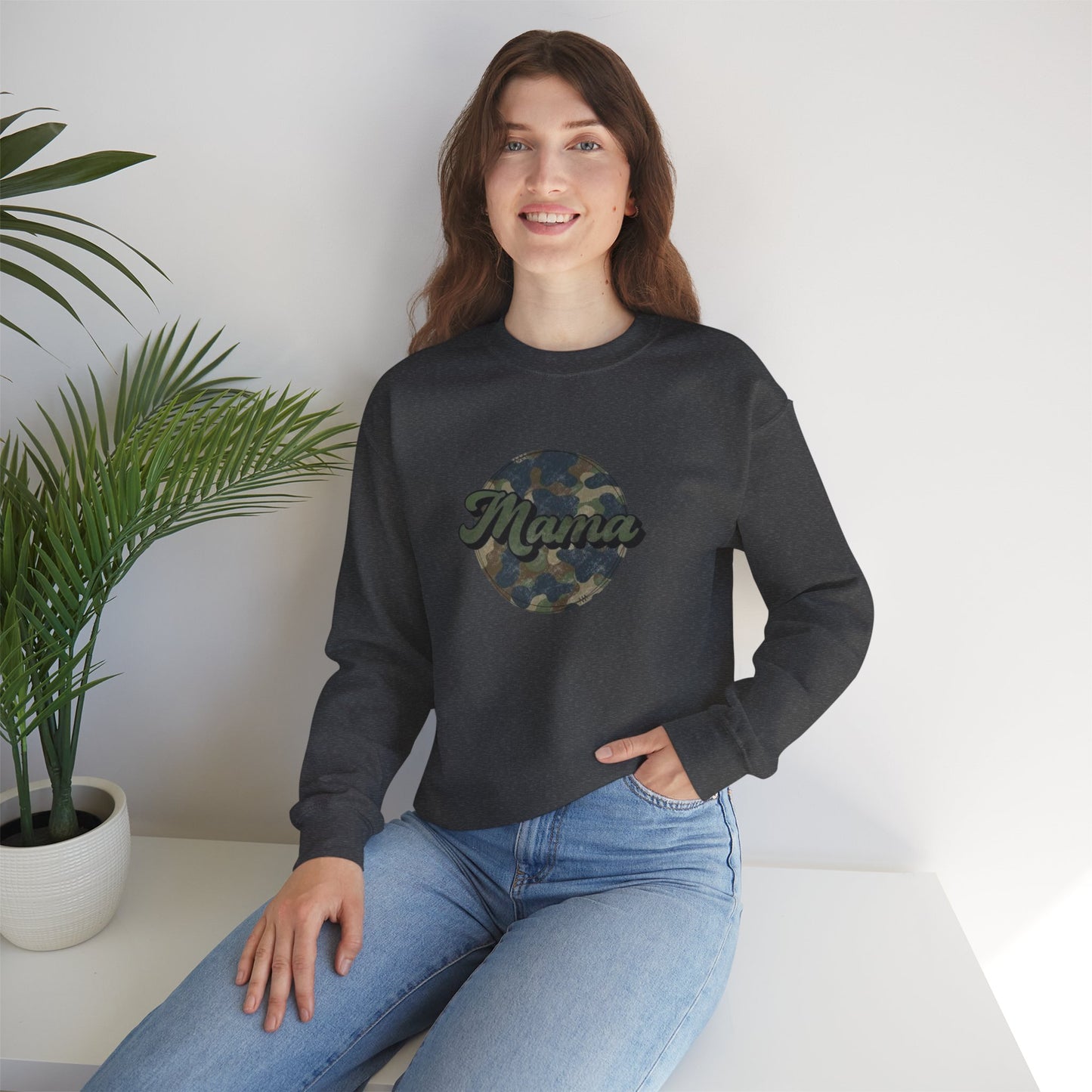 Mama Camo Heavy Blend™ Crewneck Sweatshirt