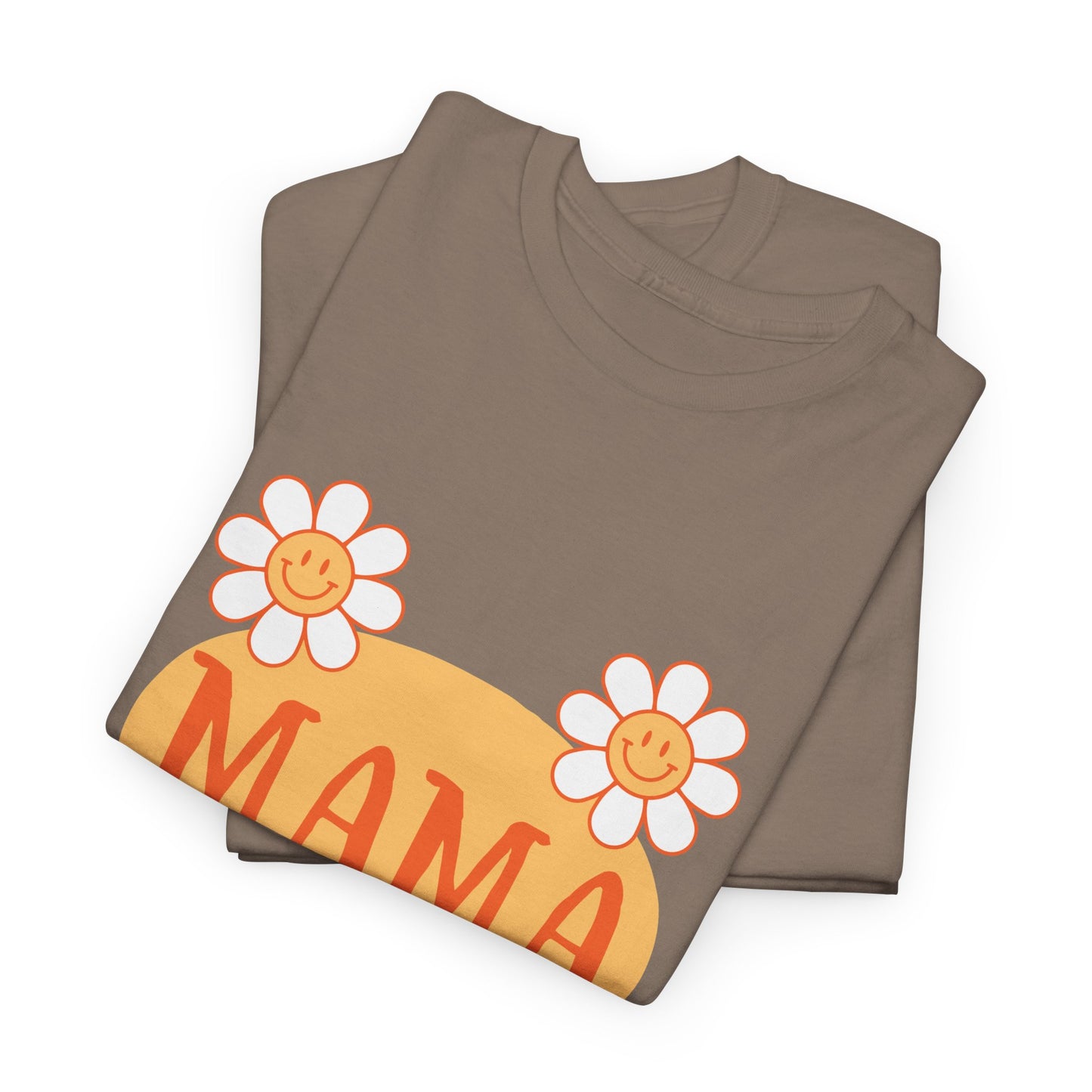 MAMA Retro Flowers Heavy Cotton Tee