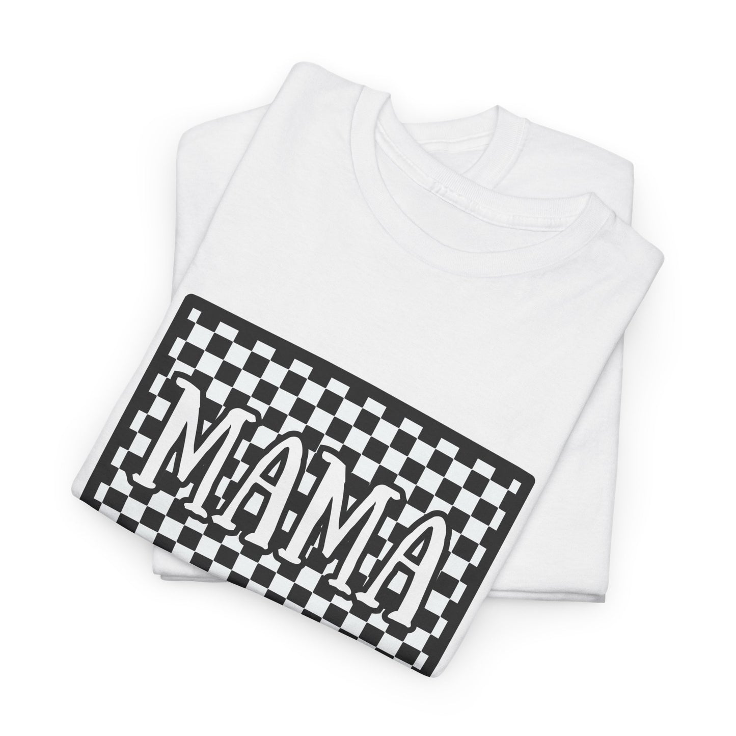 Checkered 'MAMA' Heavy Cotton Tee