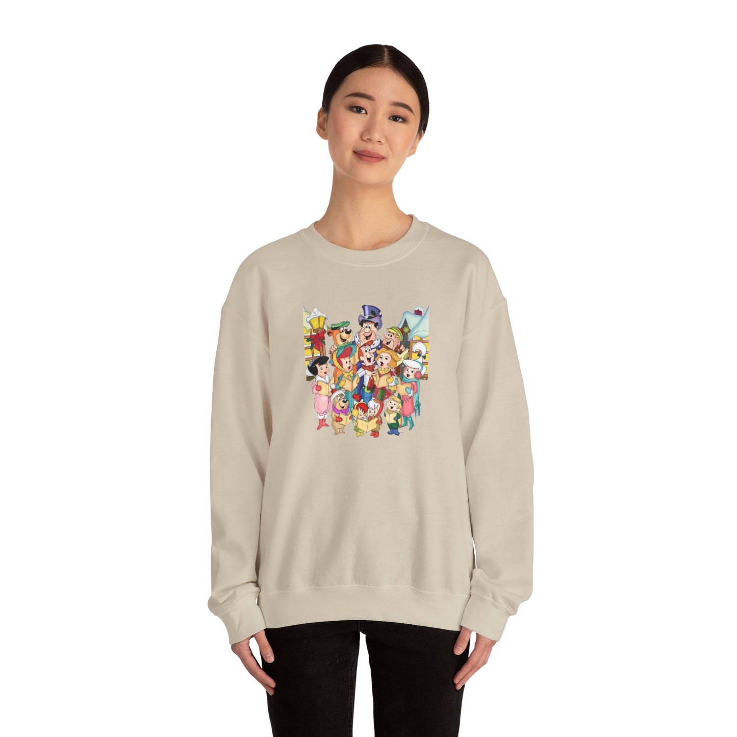 Vintage Cartoon Christmas Unisex Heavy Blend™ Crewneck Sweatshirt