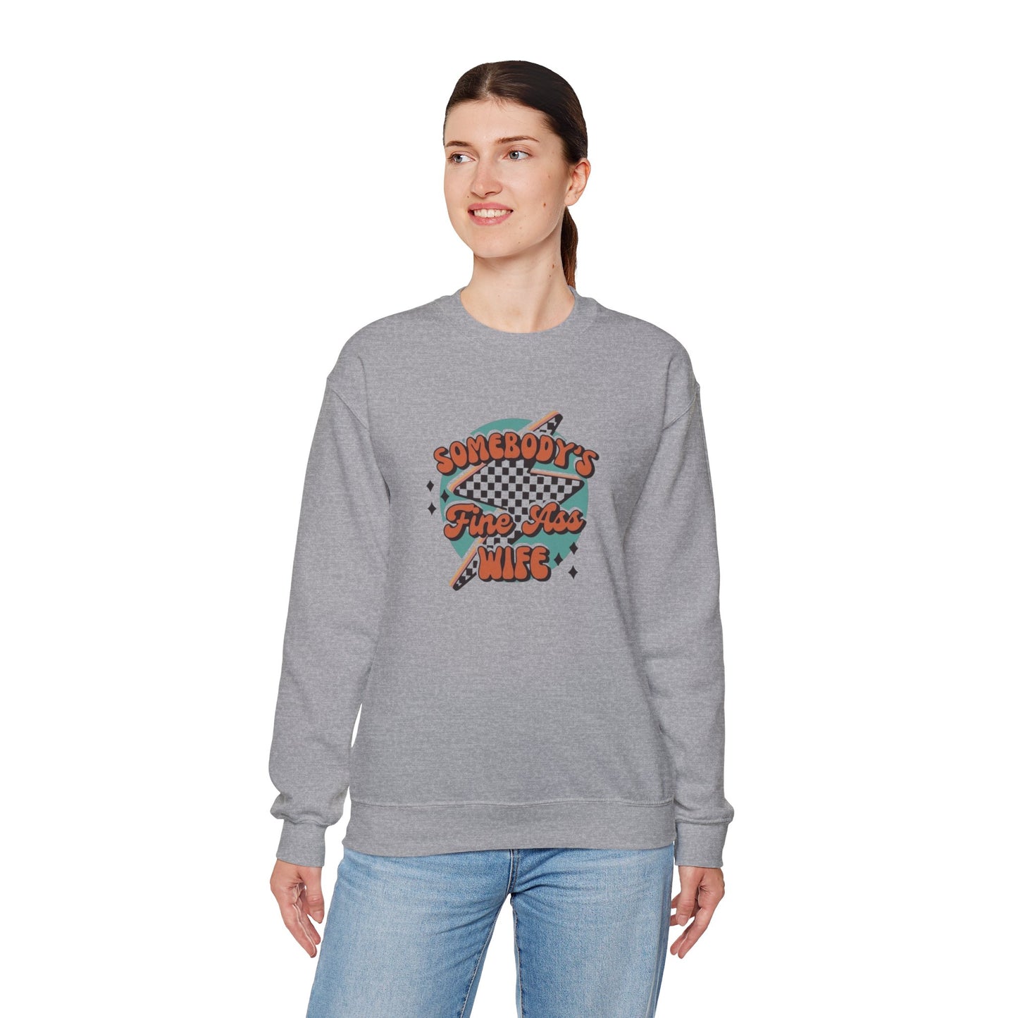 Somebody's Fine A** Wife Heavy Blend™ Crewneck Sweatshirt