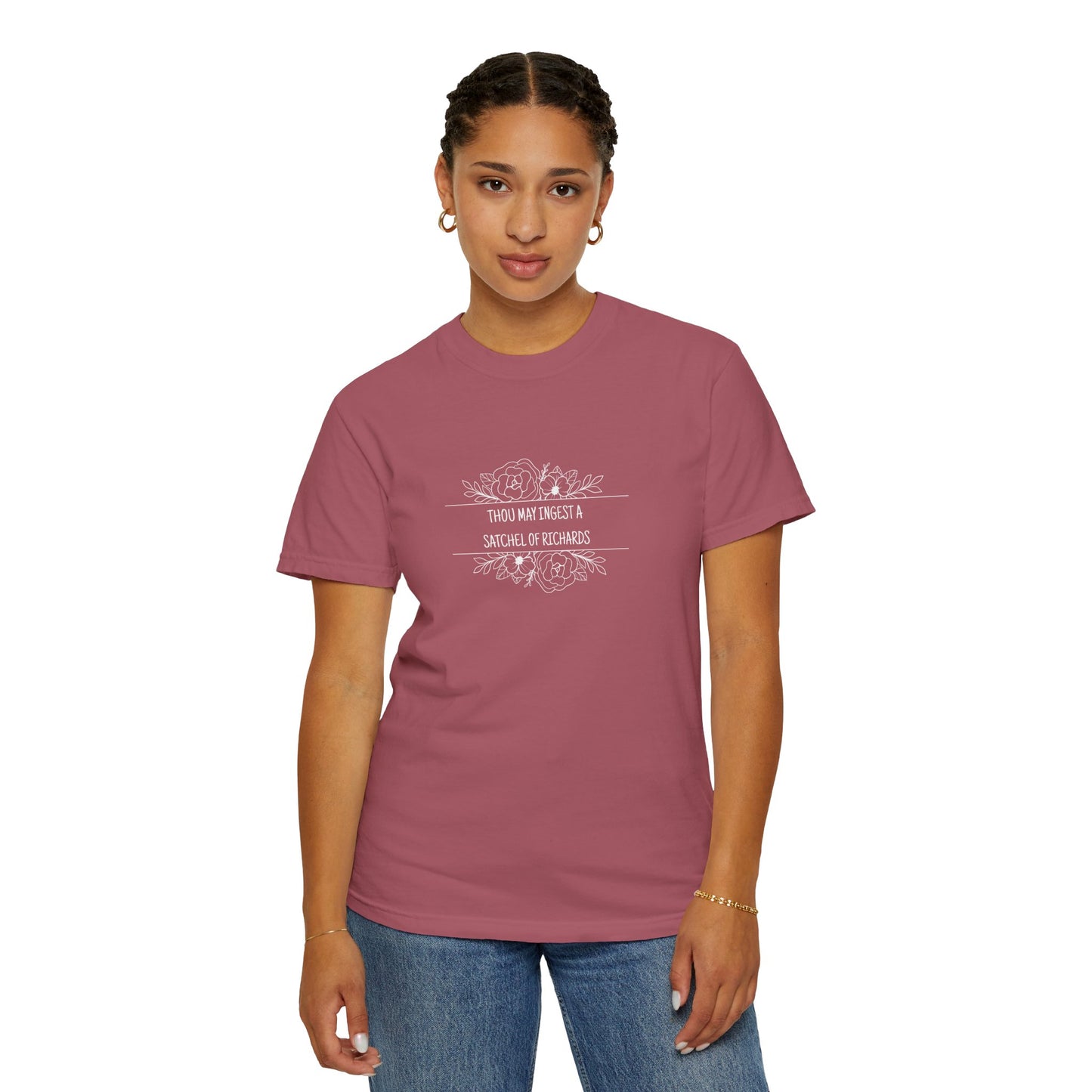 Thou May Ingest A Satchel of Richards Unisex Garment-Dyed T-shirt
