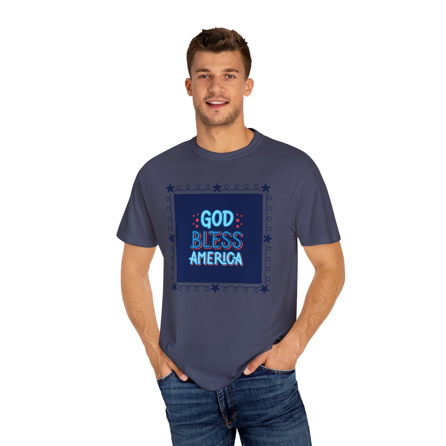 4th of July Unisex Garment-Dyed T-shirt