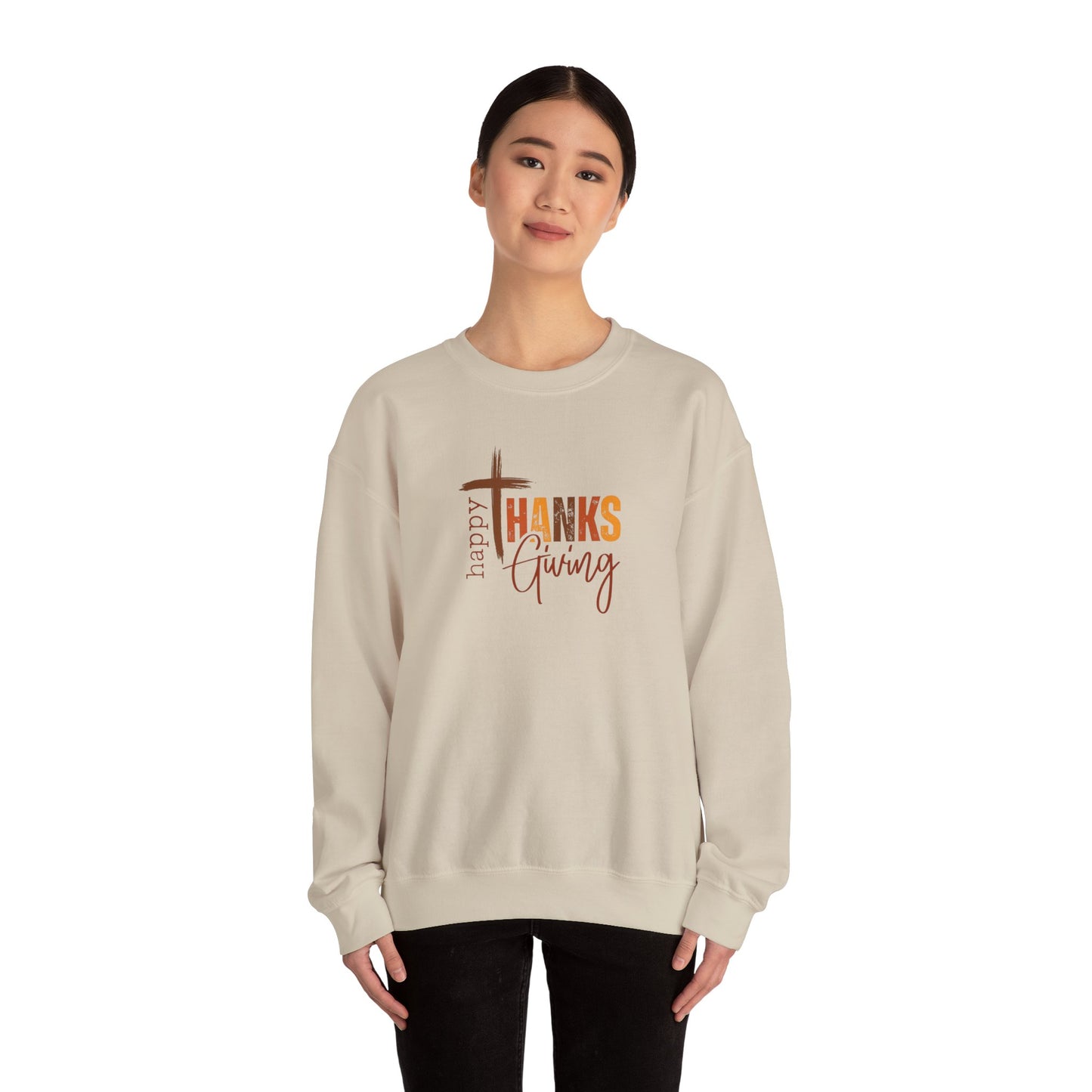 Happy Thanksgiving Heavy Blend™ Crewneck Sweatshirt