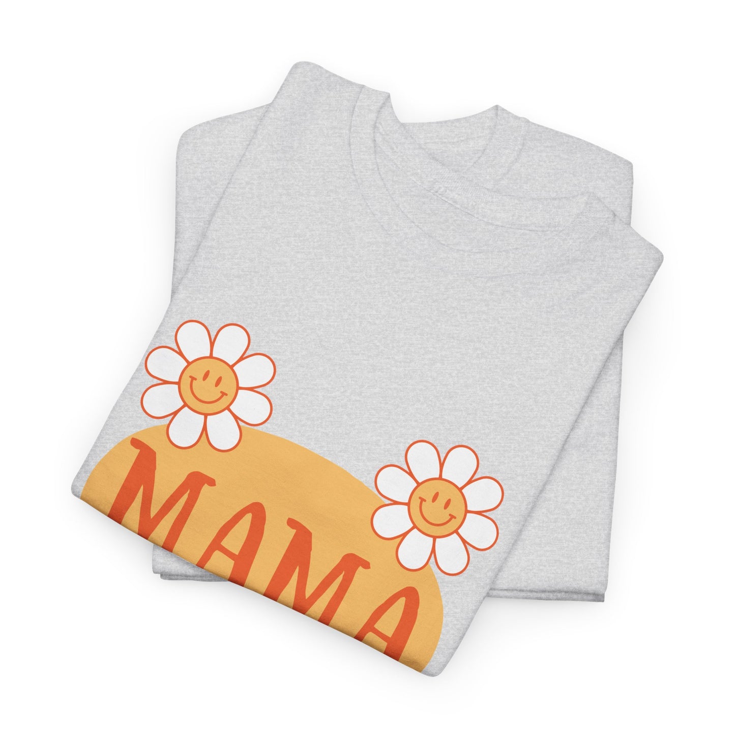 MAMA Retro Flowers Heavy Cotton Tee