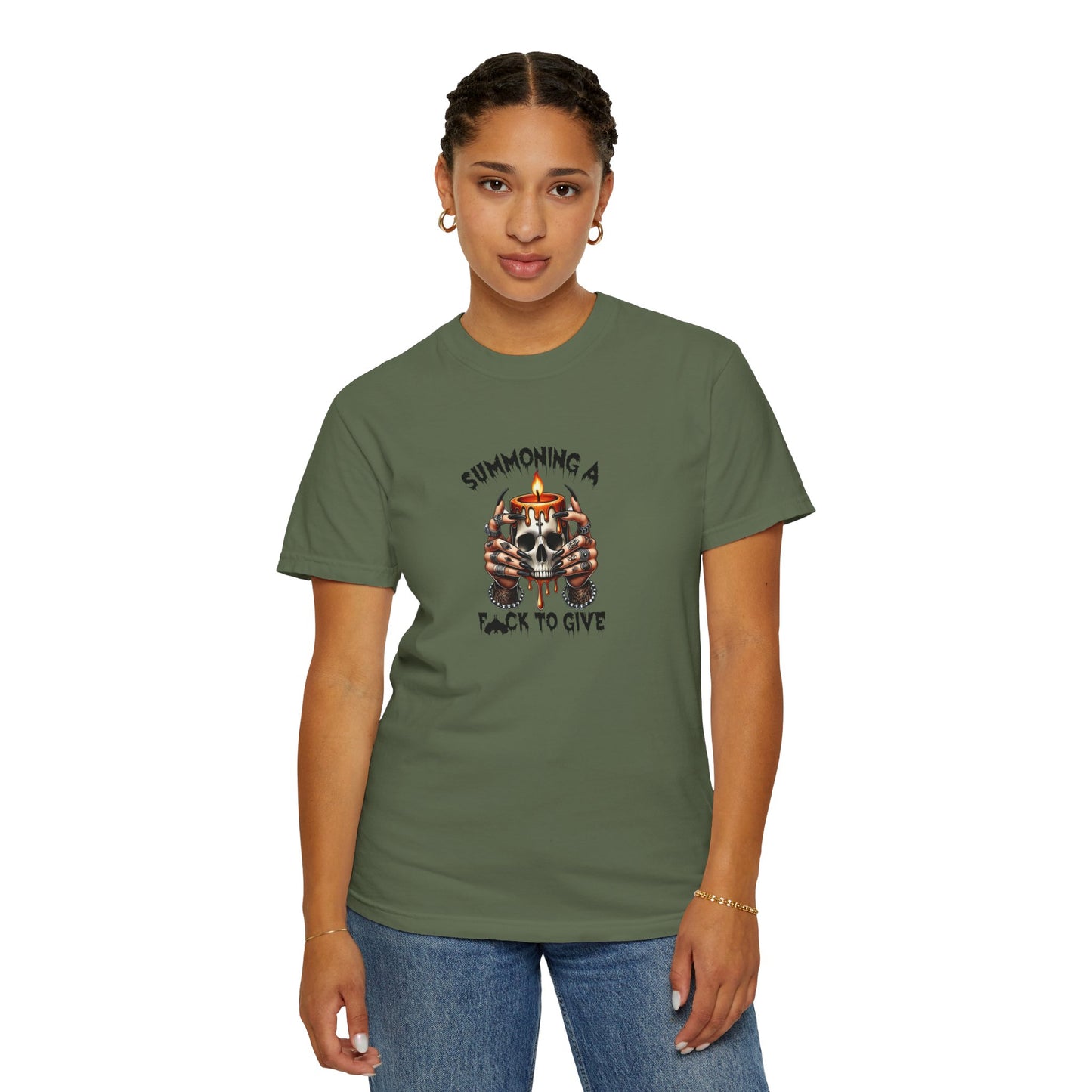 Summoning a F To Give Unisex Garment-Dyed T-shirt