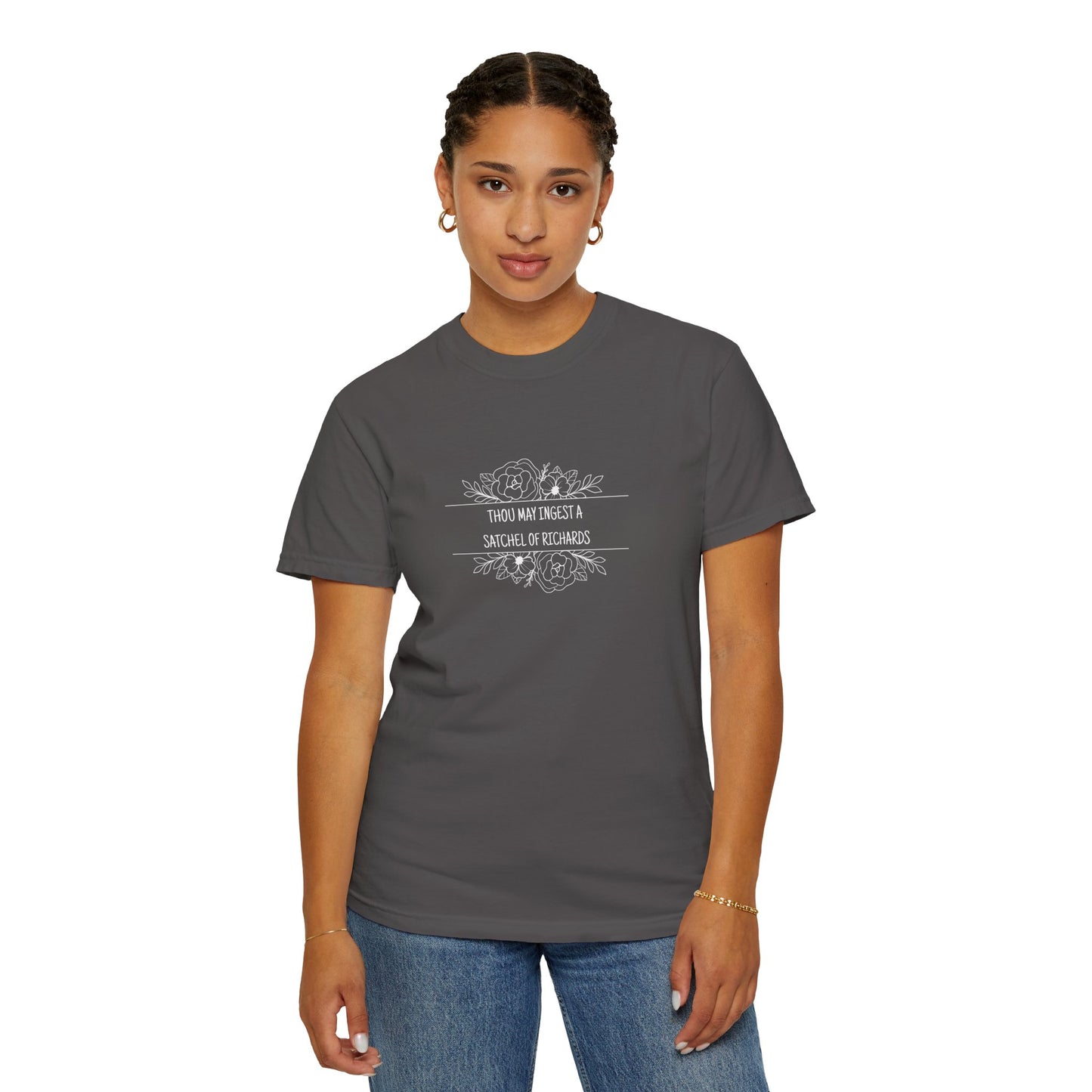 Thou May Ingest A Satchel of Richards Unisex Garment-Dyed T-shirt