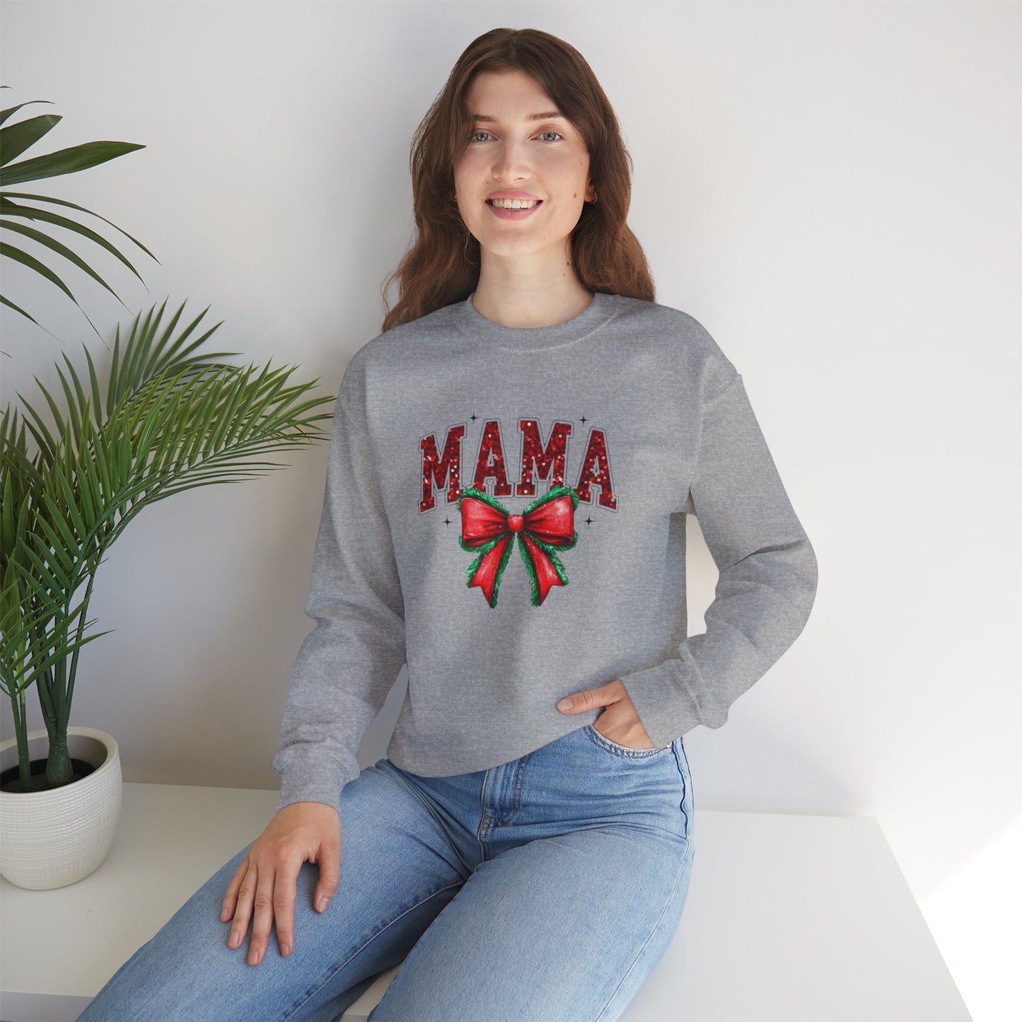 Christmas Mama Heavy Blend™ Crewneck Sweatshirt