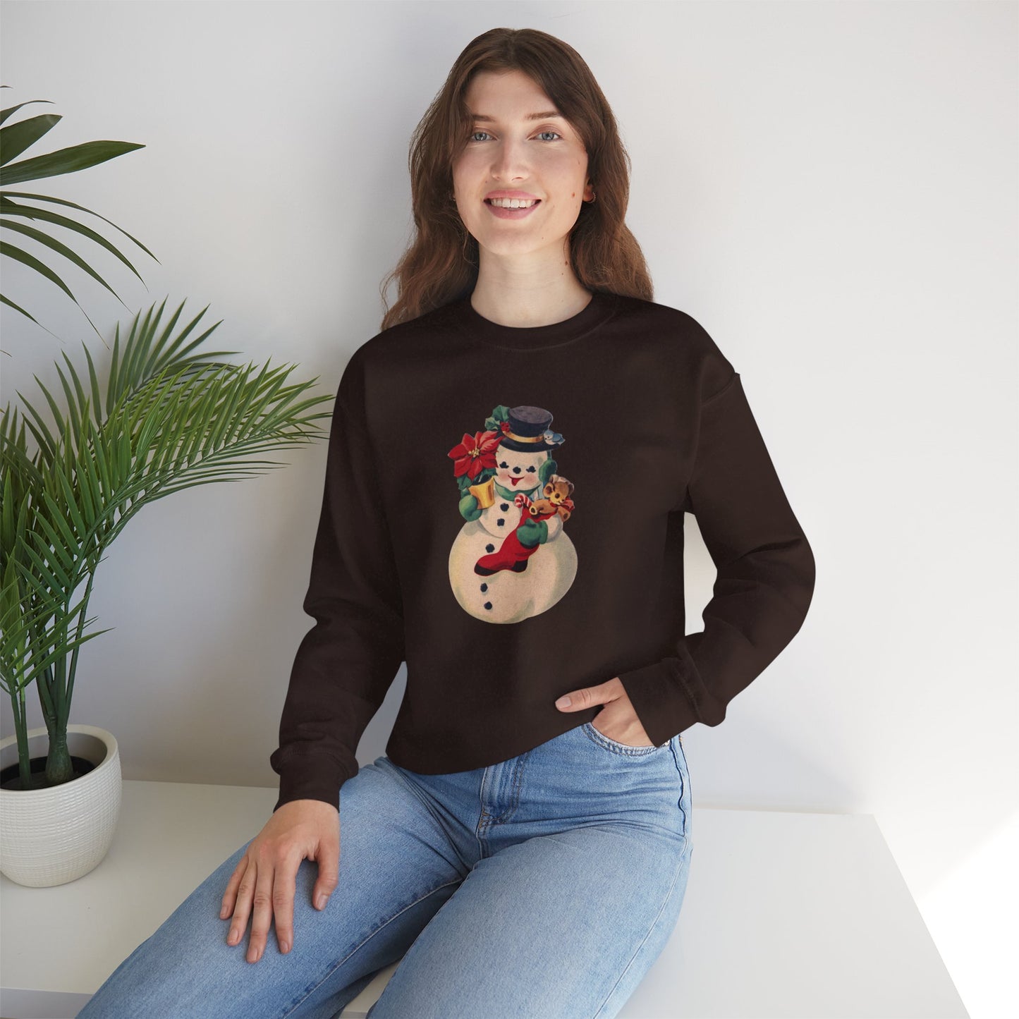 Vintage Snowman Unisex Heavy Blend™ Crewneck Sweatshirt