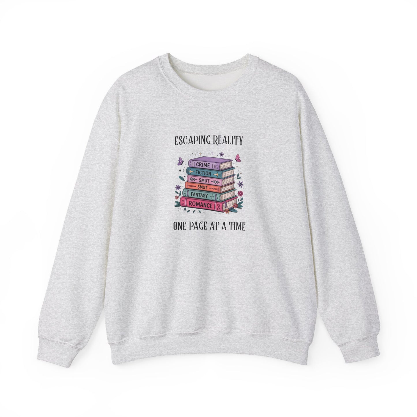 Escaping Reality One Page At A Time Heavy Blend™ Crewneck Sweatshirt