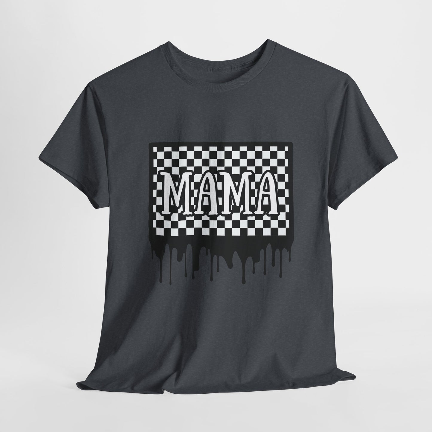 Checkered 'MAMA' Heavy Cotton Tee