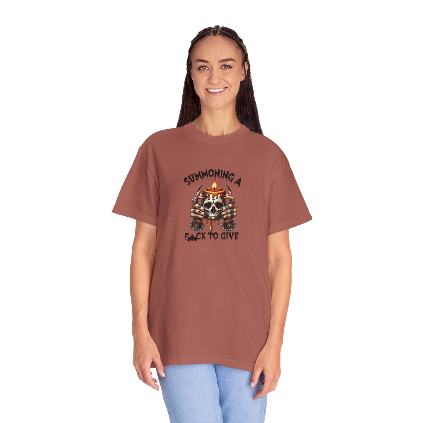 Summoning a F To Give Unisex Garment-Dyed T-shirt