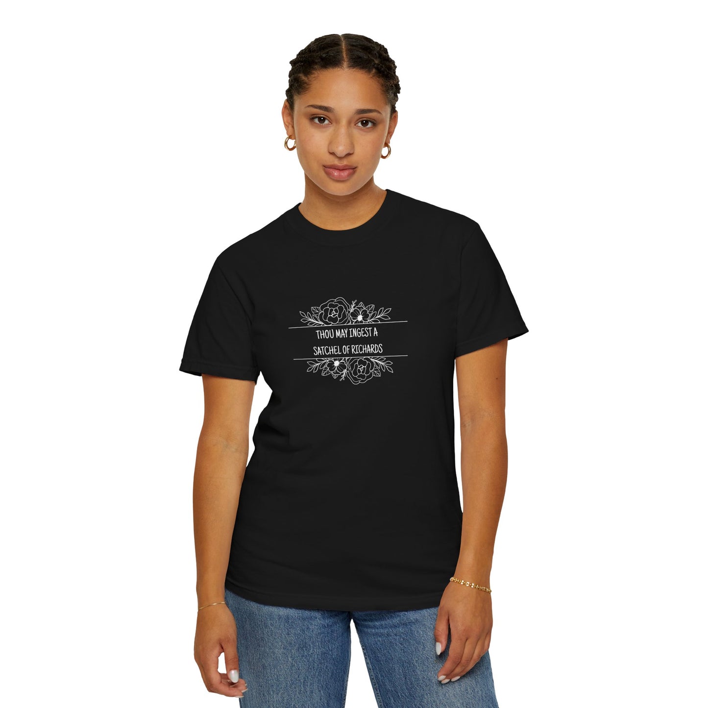 Thou May Ingest A Satchel of Richards Unisex Garment-Dyed T-shirt