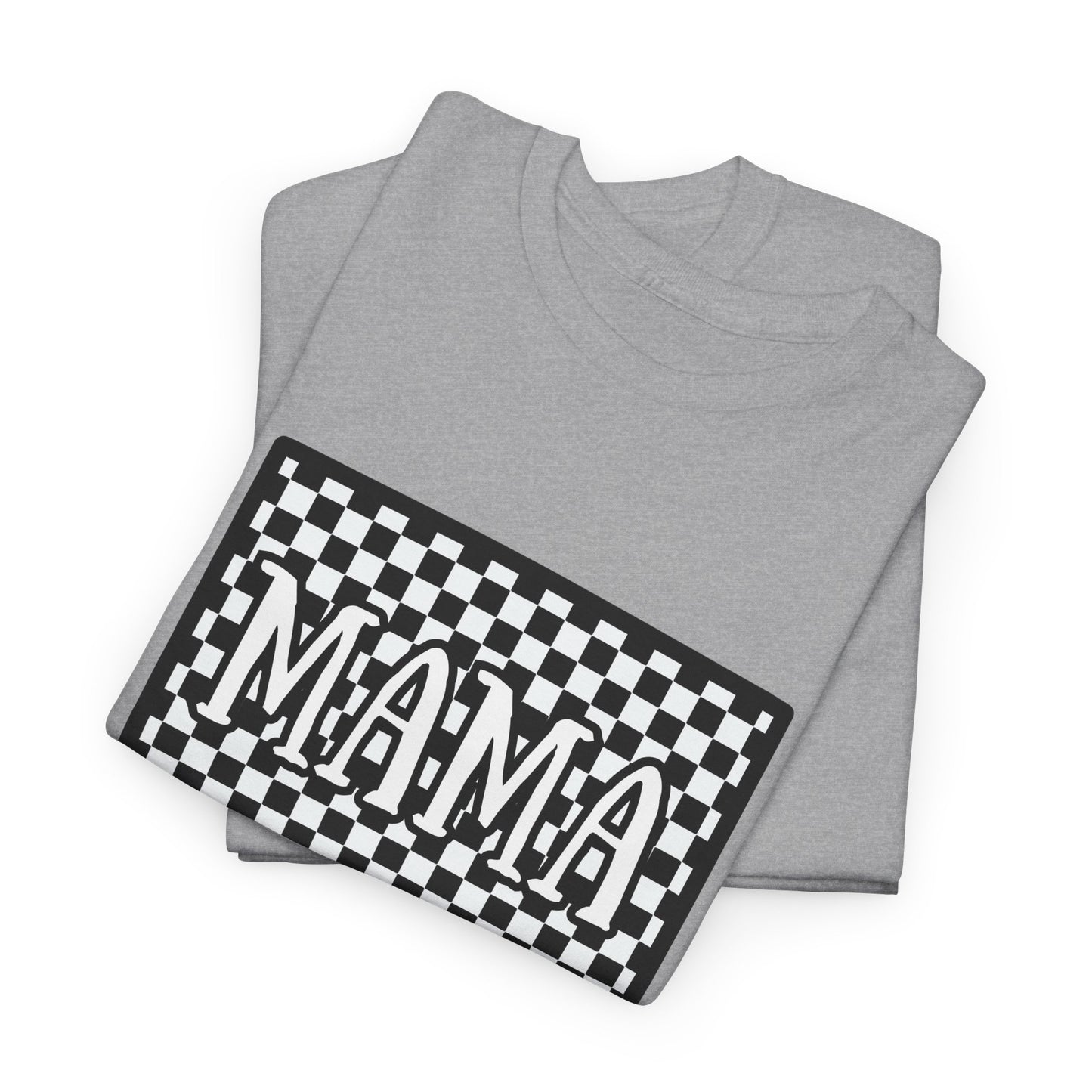 Checkered 'MAMA' Heavy Cotton Tee