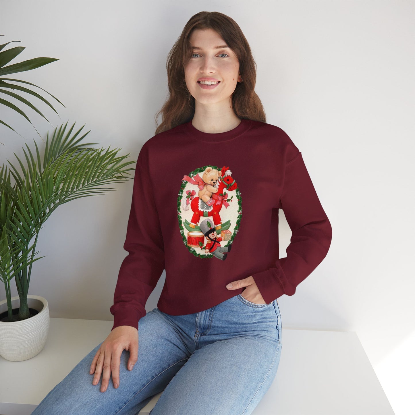 Vintage Christmas Toys Unisex Heavy Blend™ Crewneck Sweatshirt