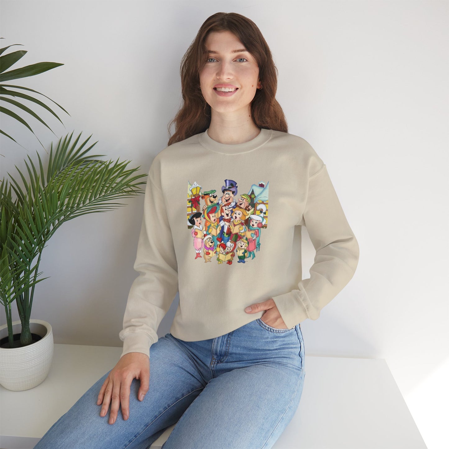 Vintage Cartoon Christmas Unisex Heavy Blend™ Crewneck Sweatshirt