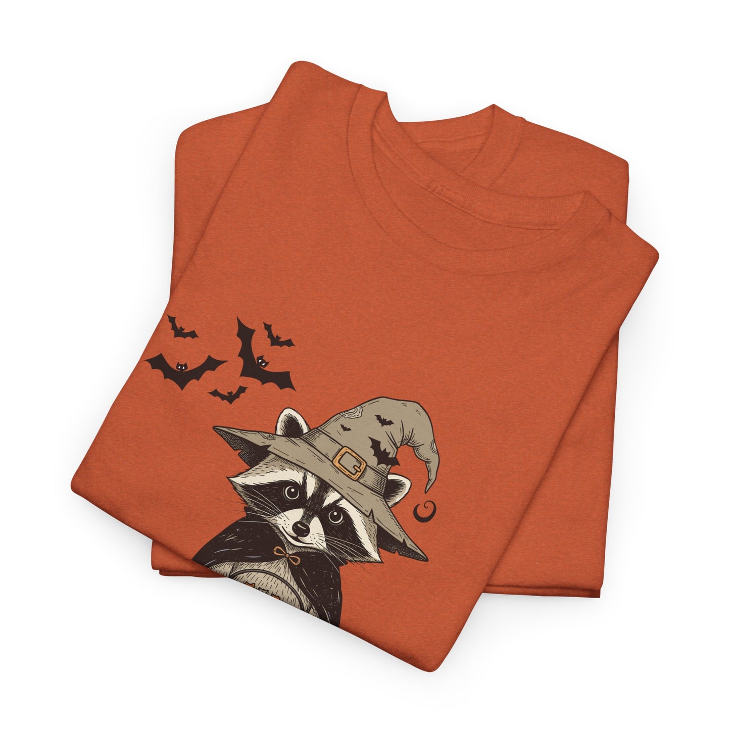 Halloween Raccoon Unisex Heavy Cotton Tee