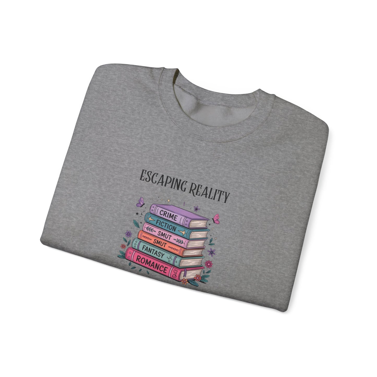 Escaping Reality One Page At A Time Heavy Blend™ Crewneck Sweatshirt