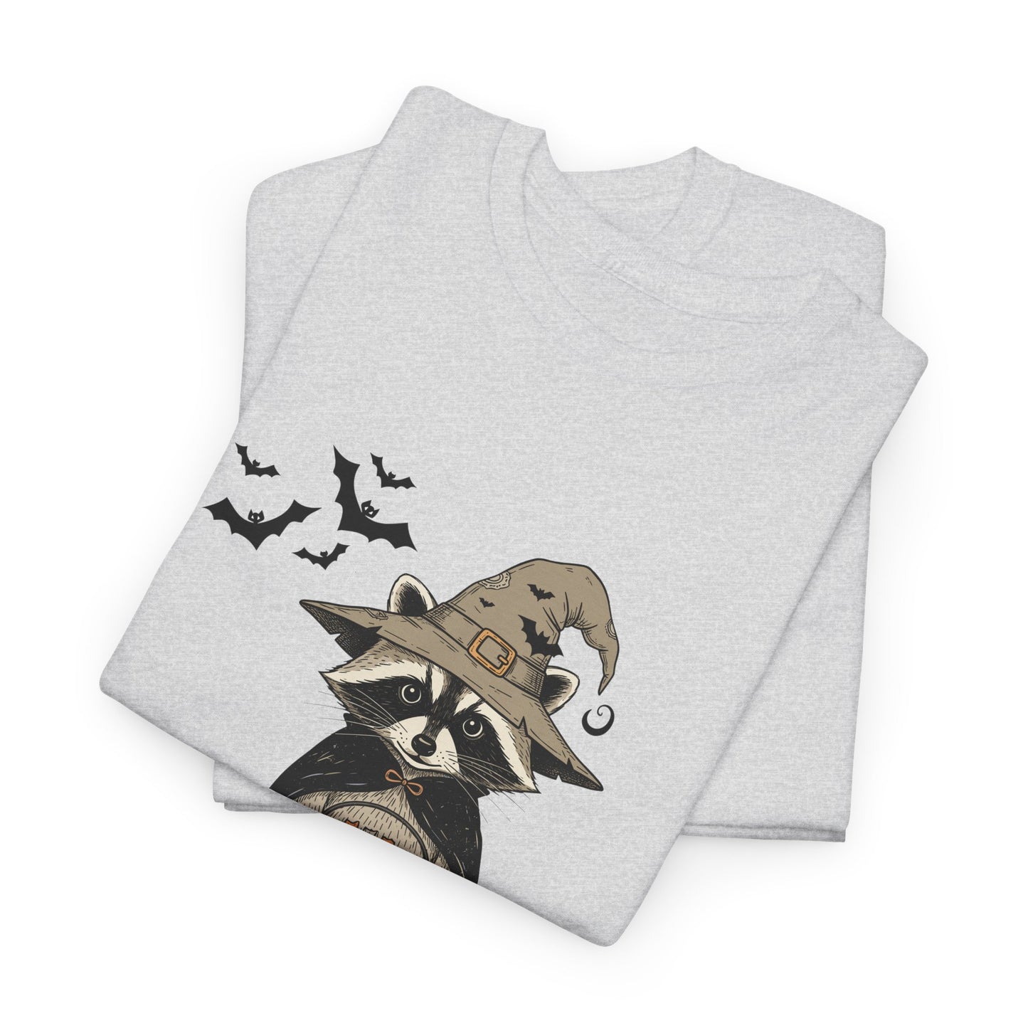 Halloween Raccoon Unisex Heavy Cotton Tee