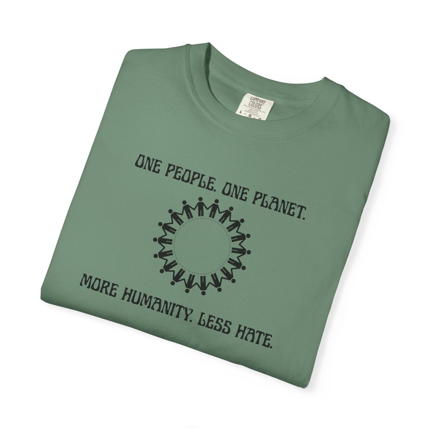 One People. One Planet. Unisex Garment-Dyed T-shirt
