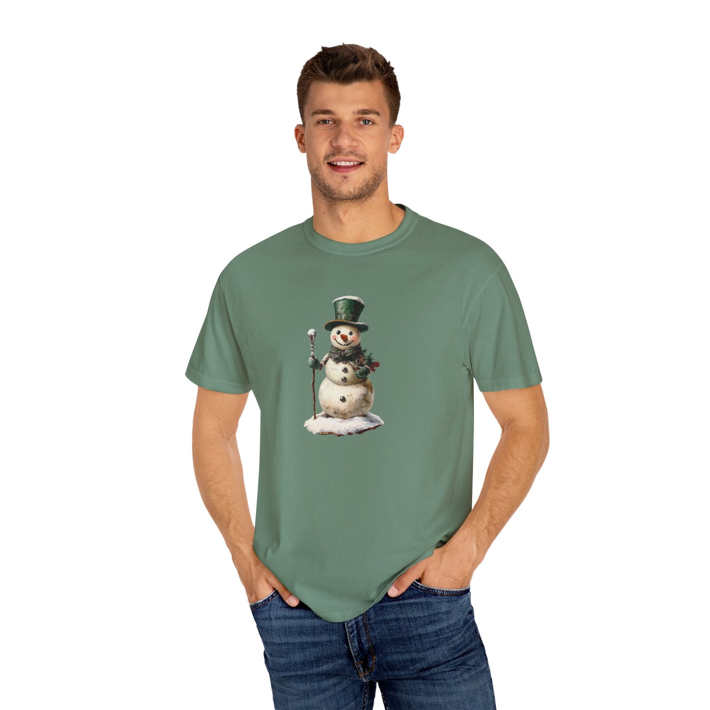 Snowman Unisex Garment-Dyed T-shirt