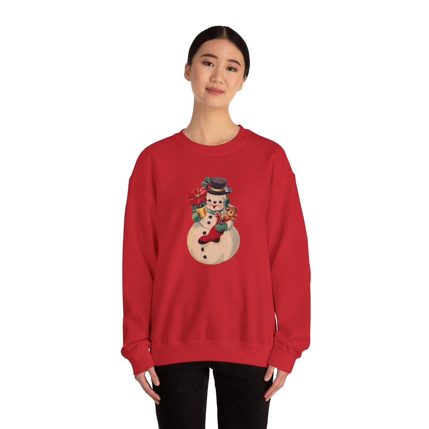 Vintage Snowman Unisex Heavy Blend™ Crewneck Sweatshirt