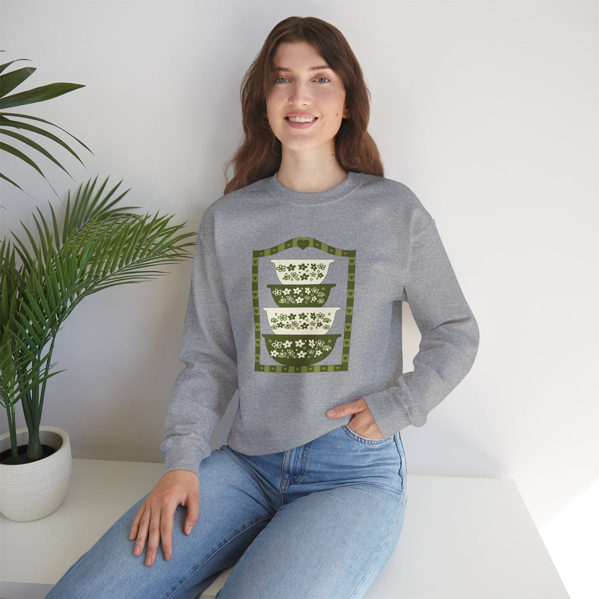 Vintage Dishware Unisex Heavy Blend™ Crewneck Sweatshirt