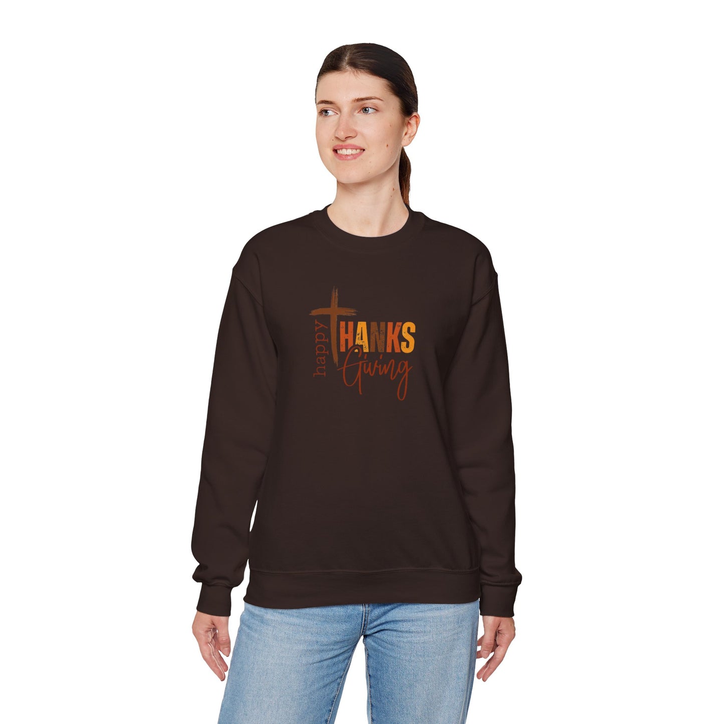 Happy Thanksgiving Heavy Blend™ Crewneck Sweatshirt