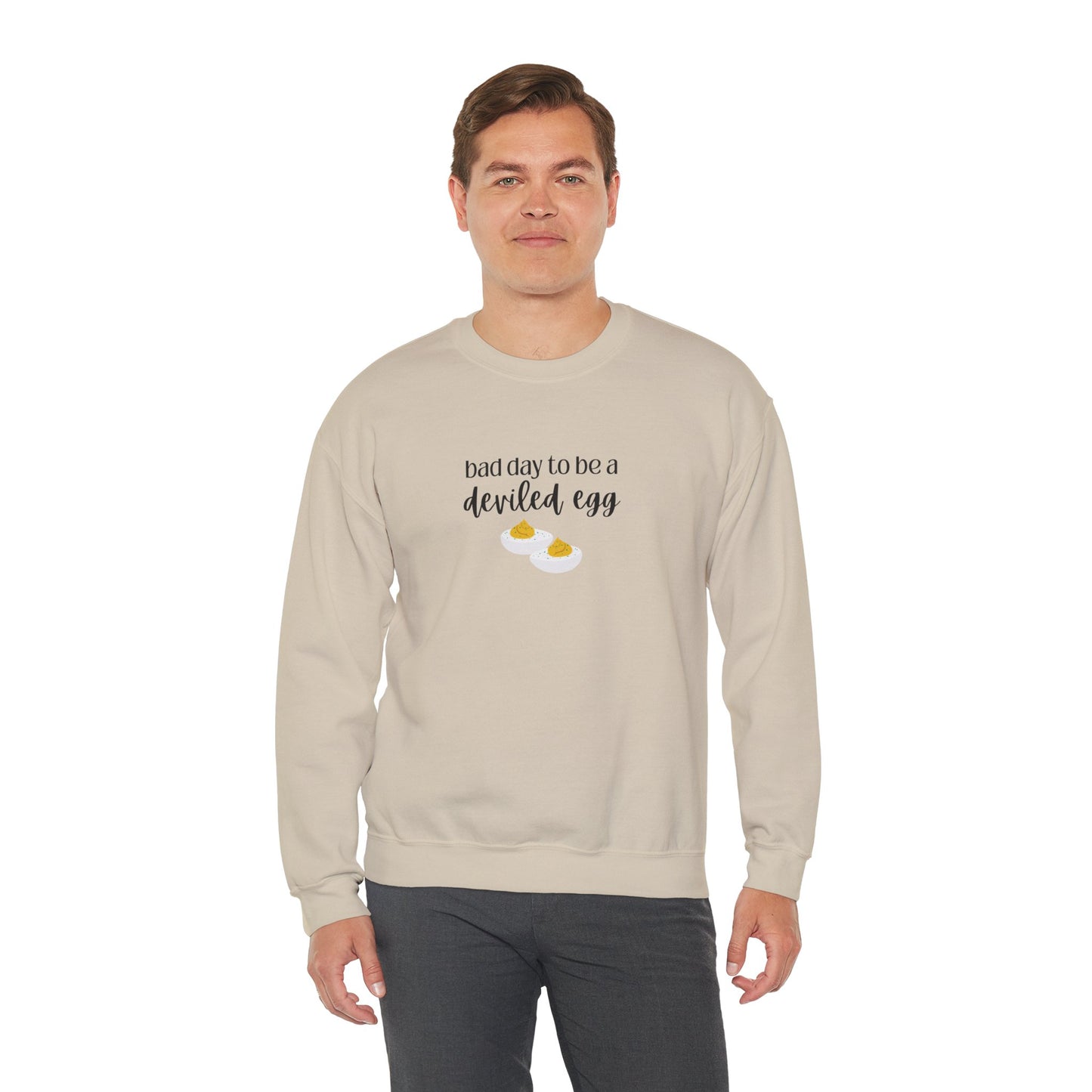 Bad Day to be a Deviled Egg Unisex Heavy Blend™ Crewneck Sweatshirt