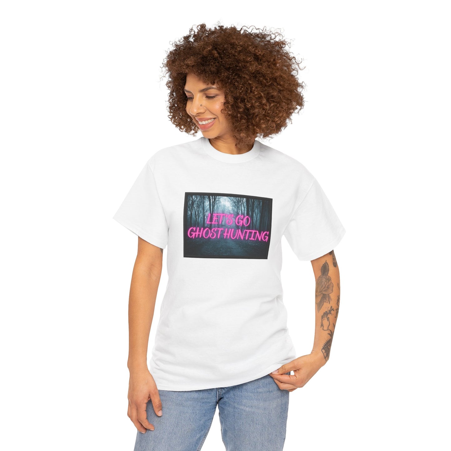 Let's Go Ghost Hunting Unisex Heavy Cotton Tee