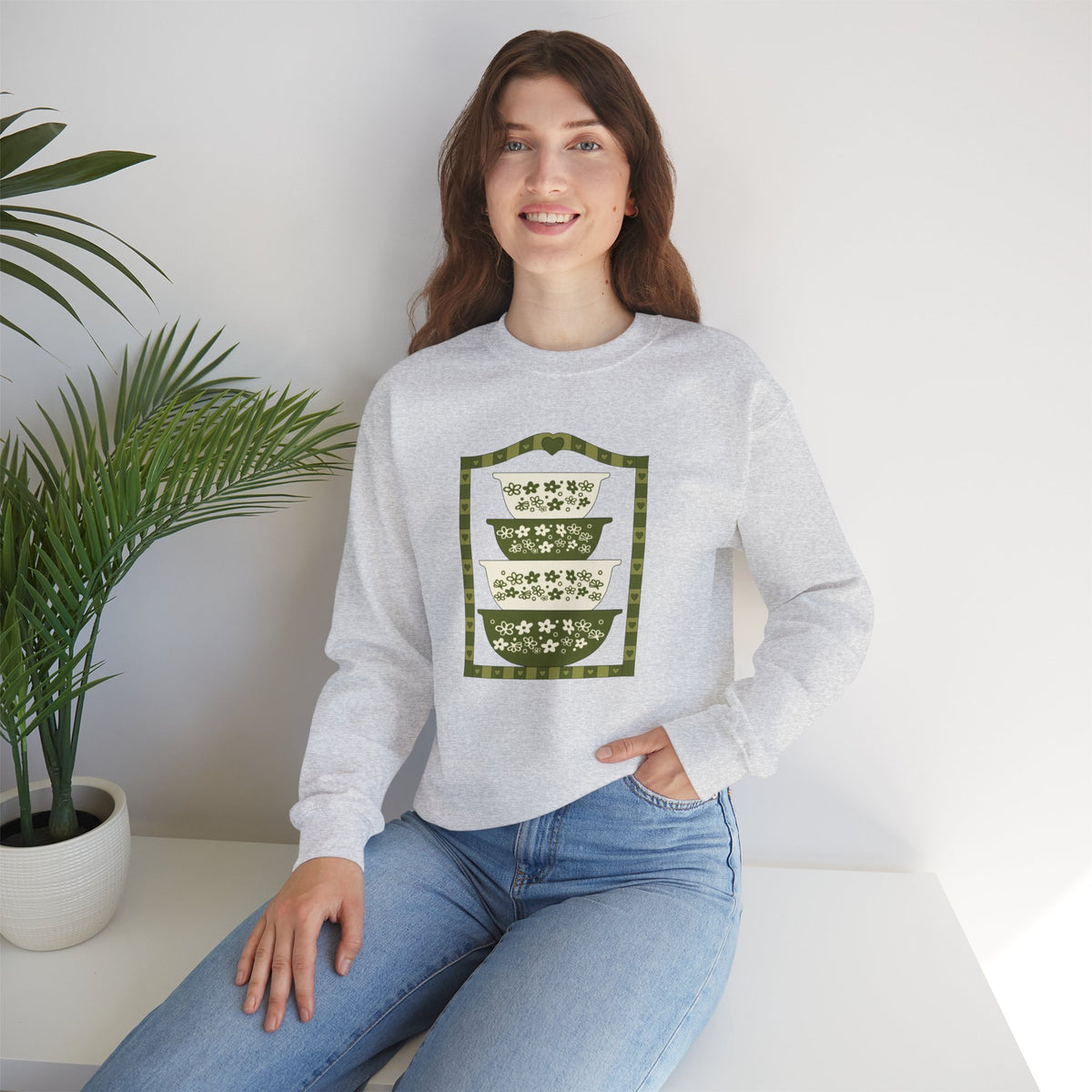 Vintage Dishware Unisex Heavy Blend™ Crewneck Sweatshirt