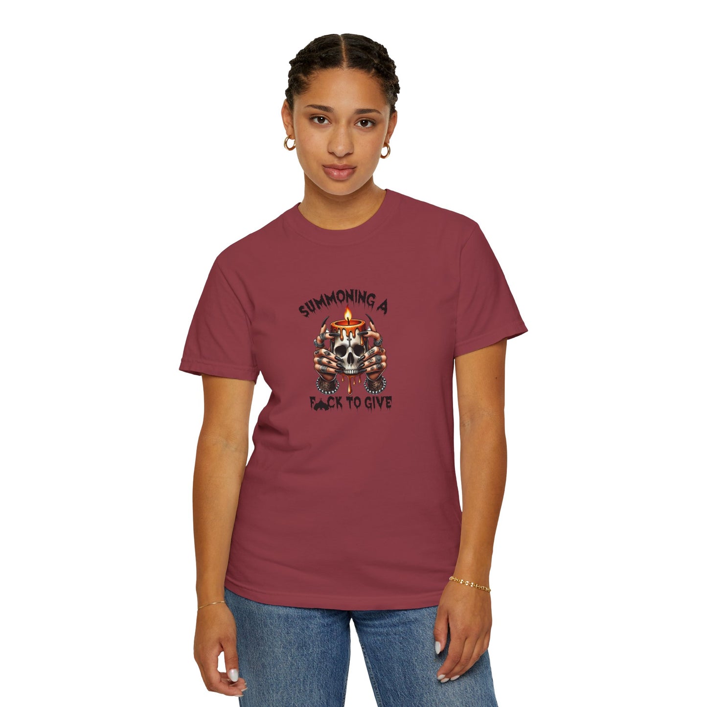 Summoning a F To Give Unisex Garment-Dyed T-shirt