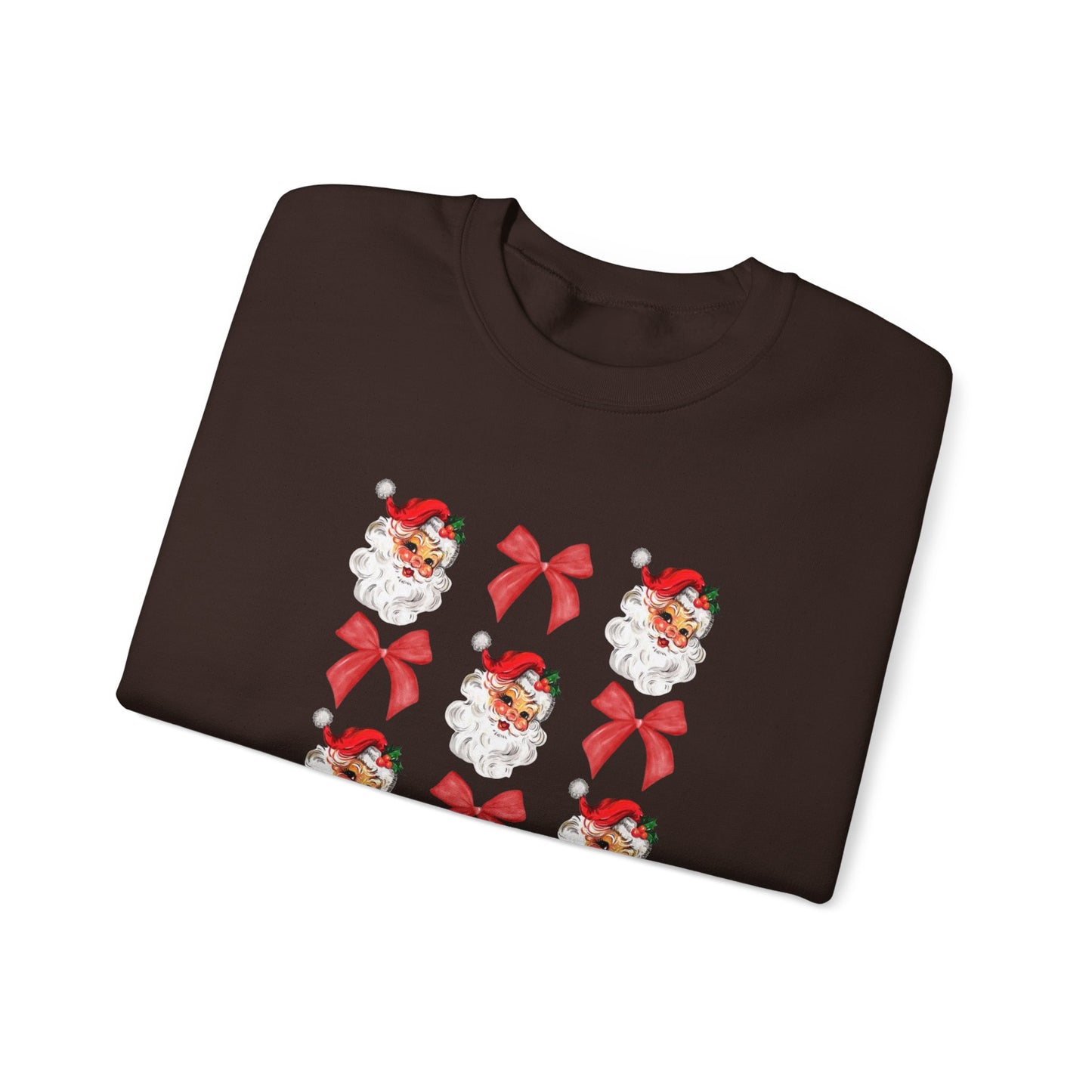 Christmas Bows & Santa Unisex Heavy Blend™ Crewneck Sweatshirt