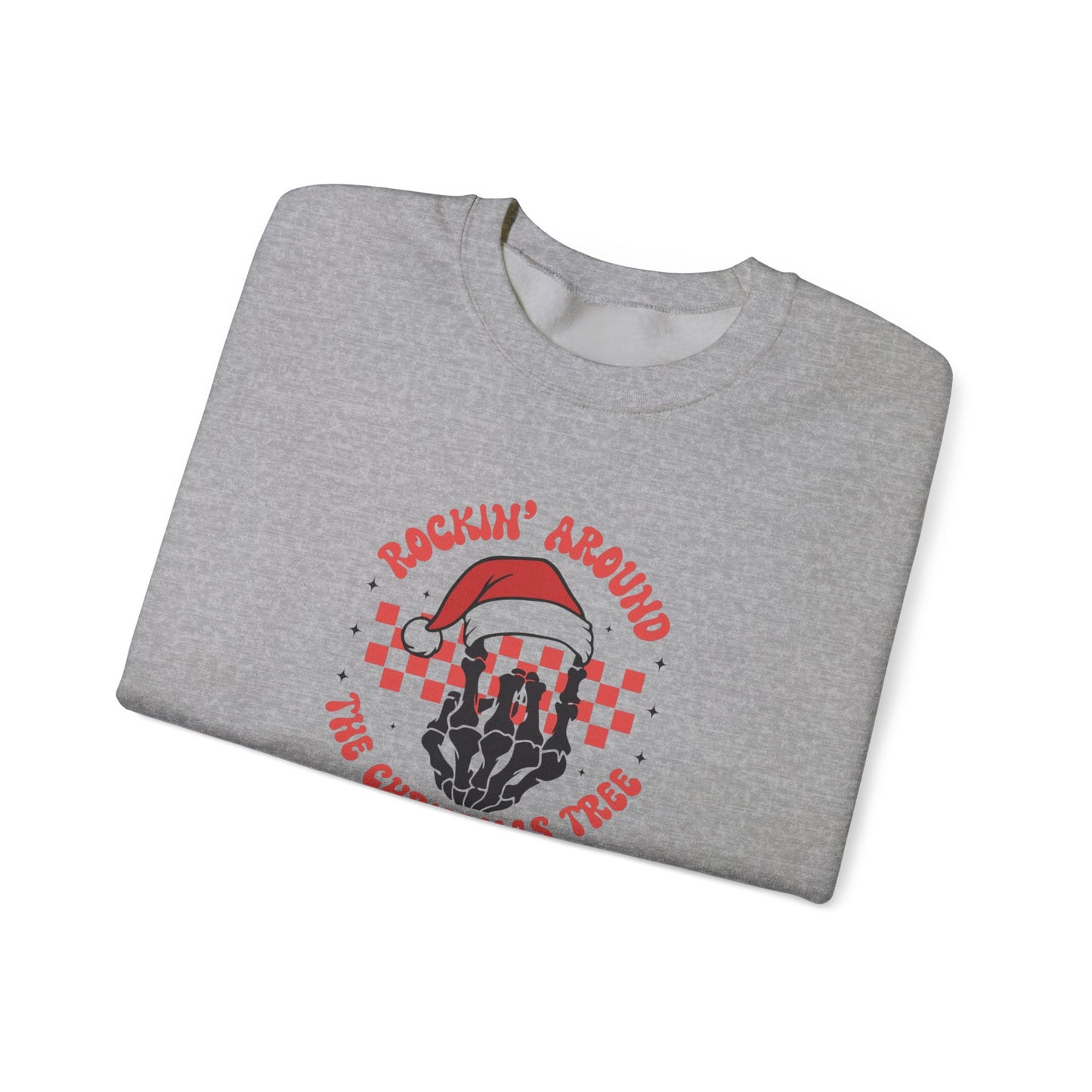 Rockin Around The Christmas Tree Unisex Heavy Blend™ Crewneck Sweatshirt