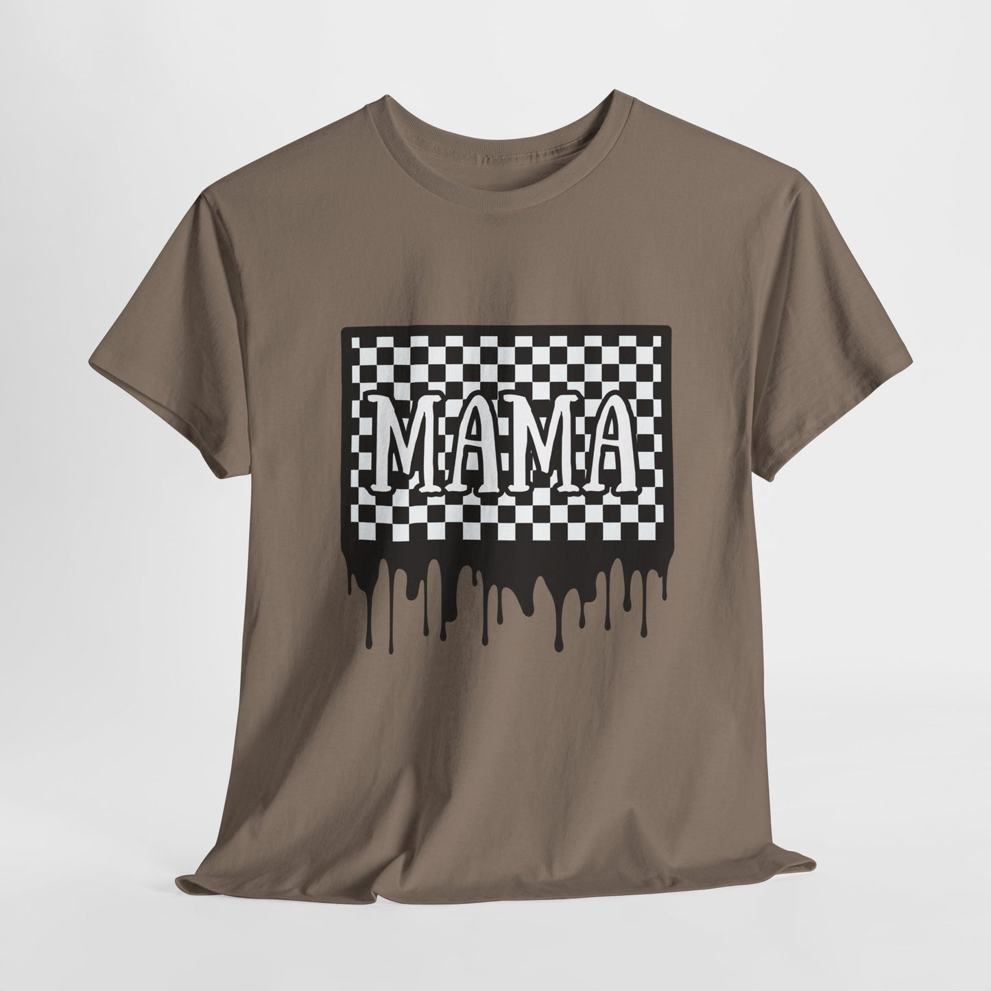 Checkered 'MAMA' Heavy Cotton Tee