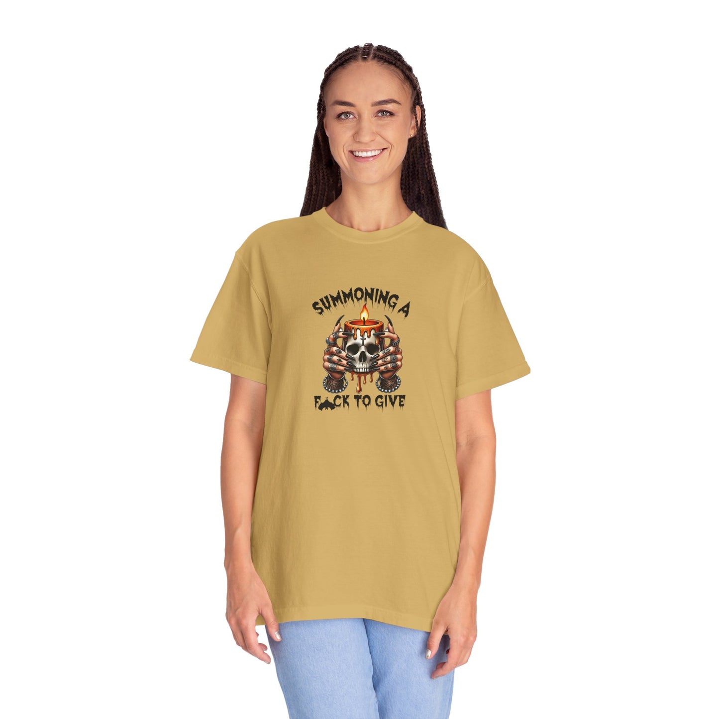 Summoning a F To Give Unisex Garment-Dyed T-shirt