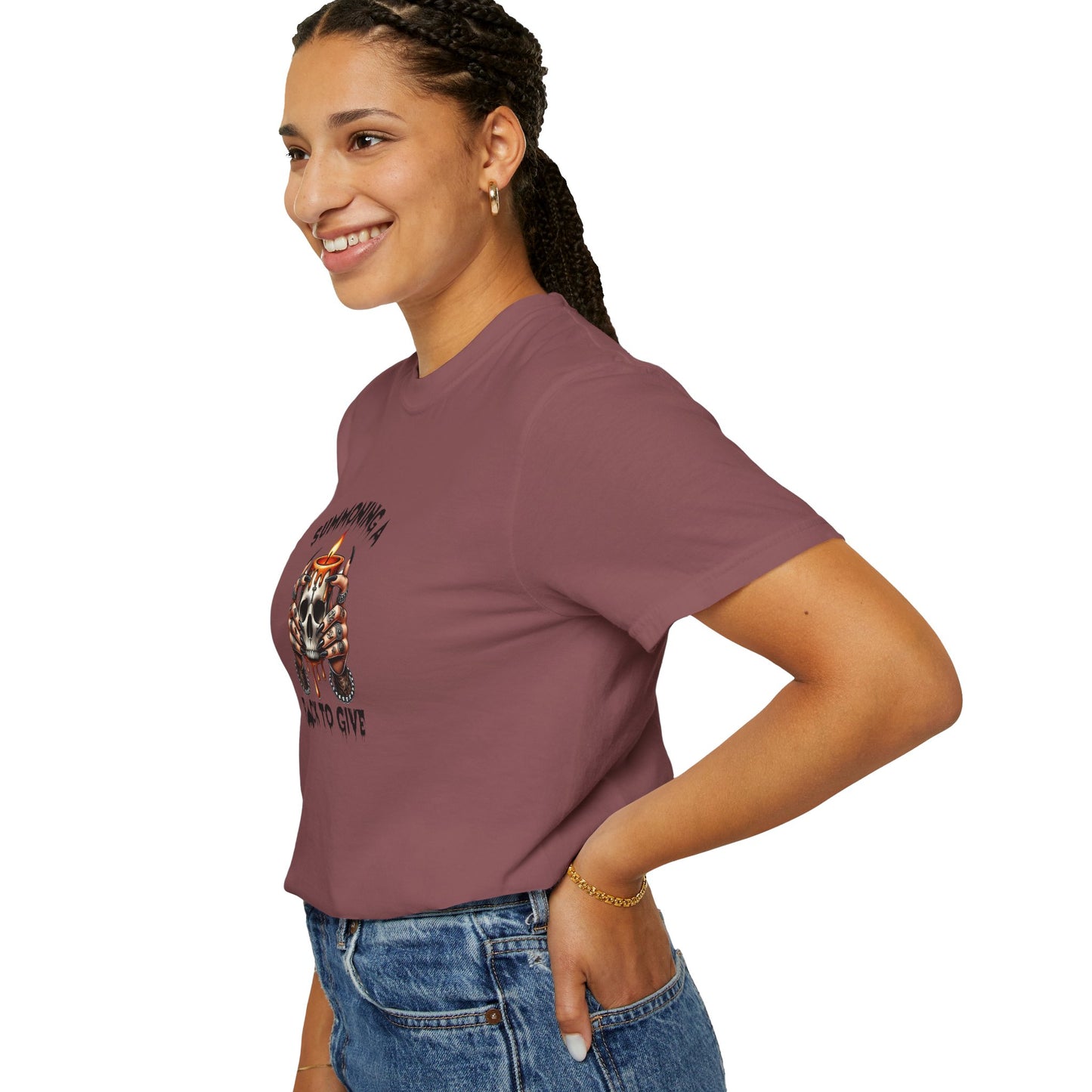 Summoning a F To Give Unisex Garment-Dyed T-shirt