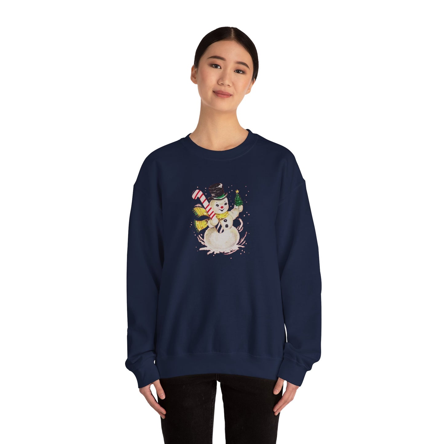 Vintage Snowman Unisex Heavy Blend™ Crewneck Sweatshirt