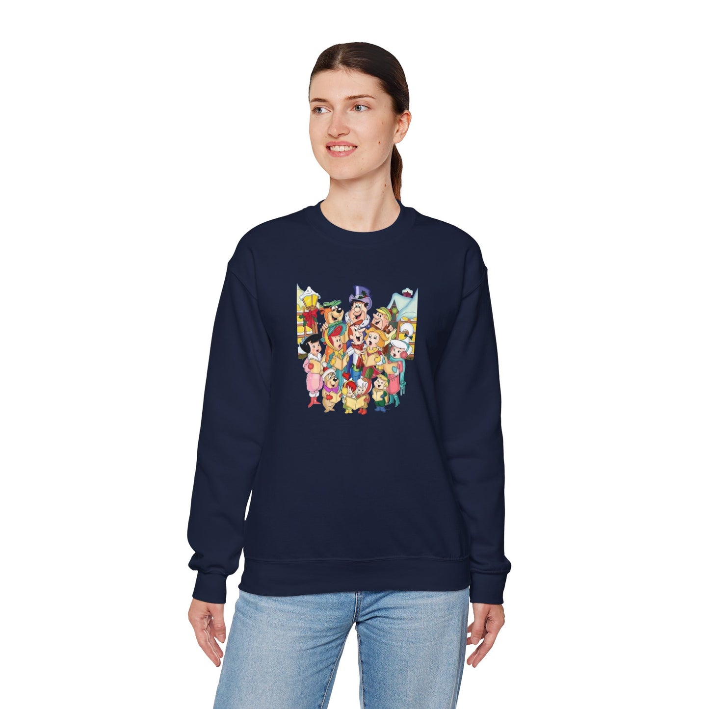 Vintage Cartoon Christmas Unisex Heavy Blend™ Crewneck Sweatshirt