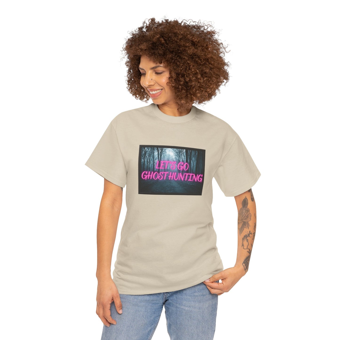 Let's Go Ghost Hunting Unisex Heavy Cotton Tee