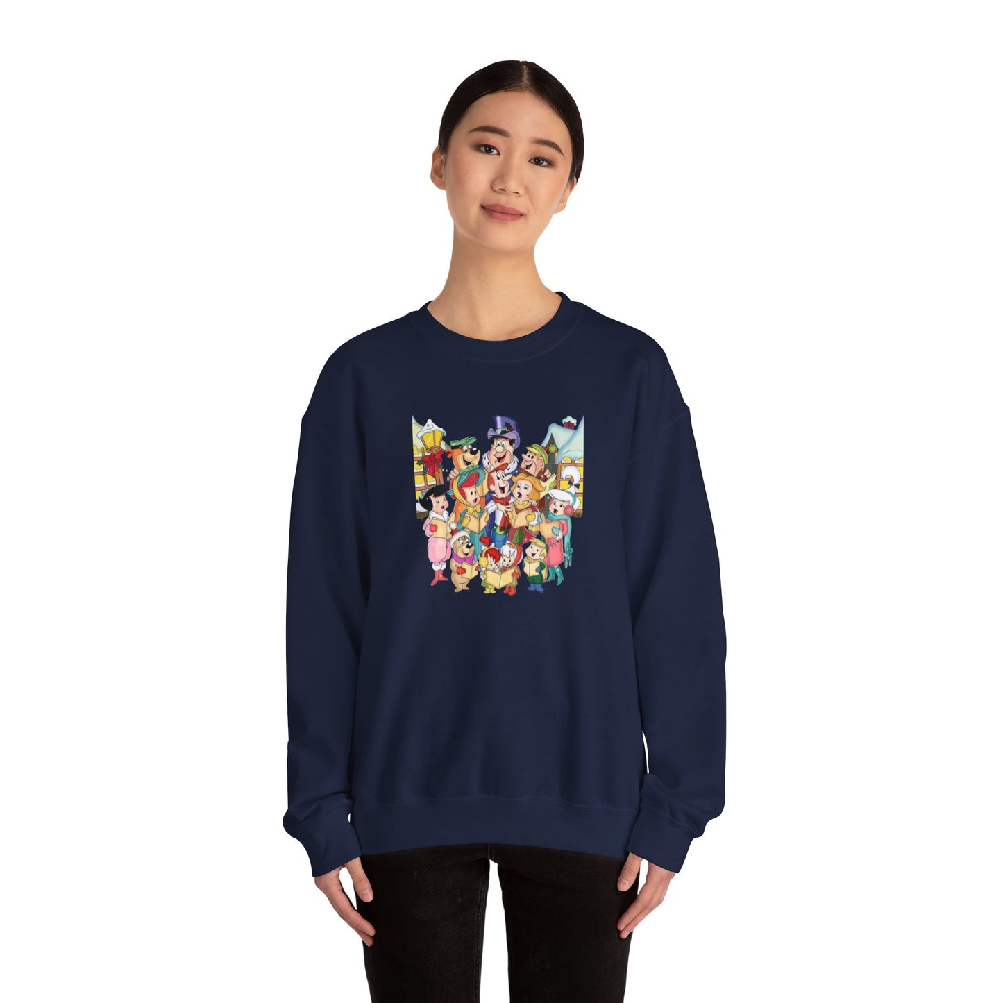 Vintage Cartoon Christmas Unisex Heavy Blend™ Crewneck Sweatshirt