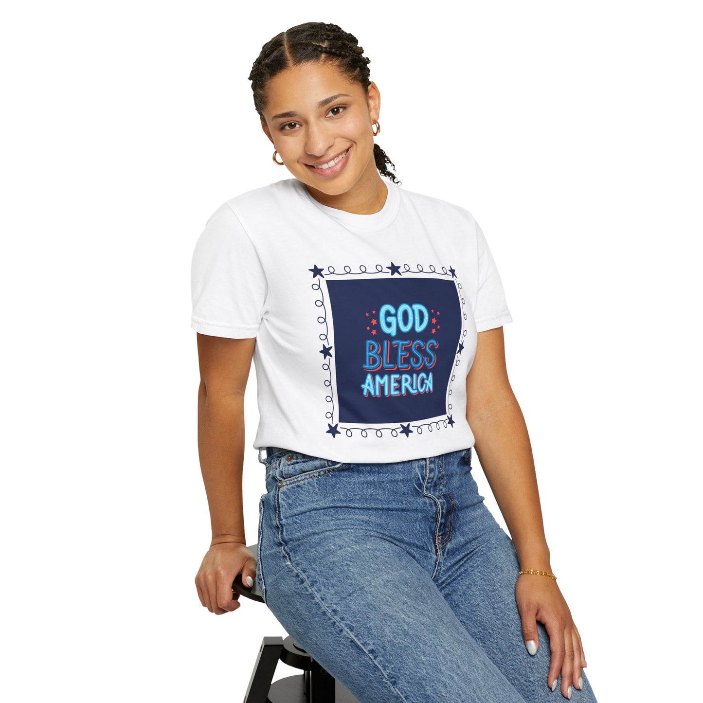 4th of July Unisex Garment-Dyed T-shirt